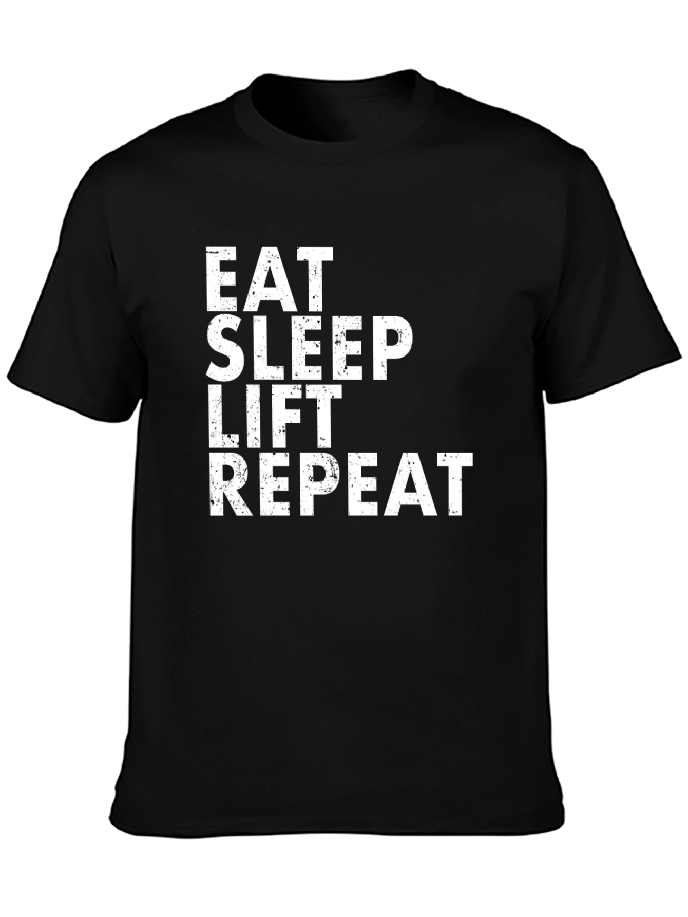 Eat Sleep Lift Repeat Black T-Shirt