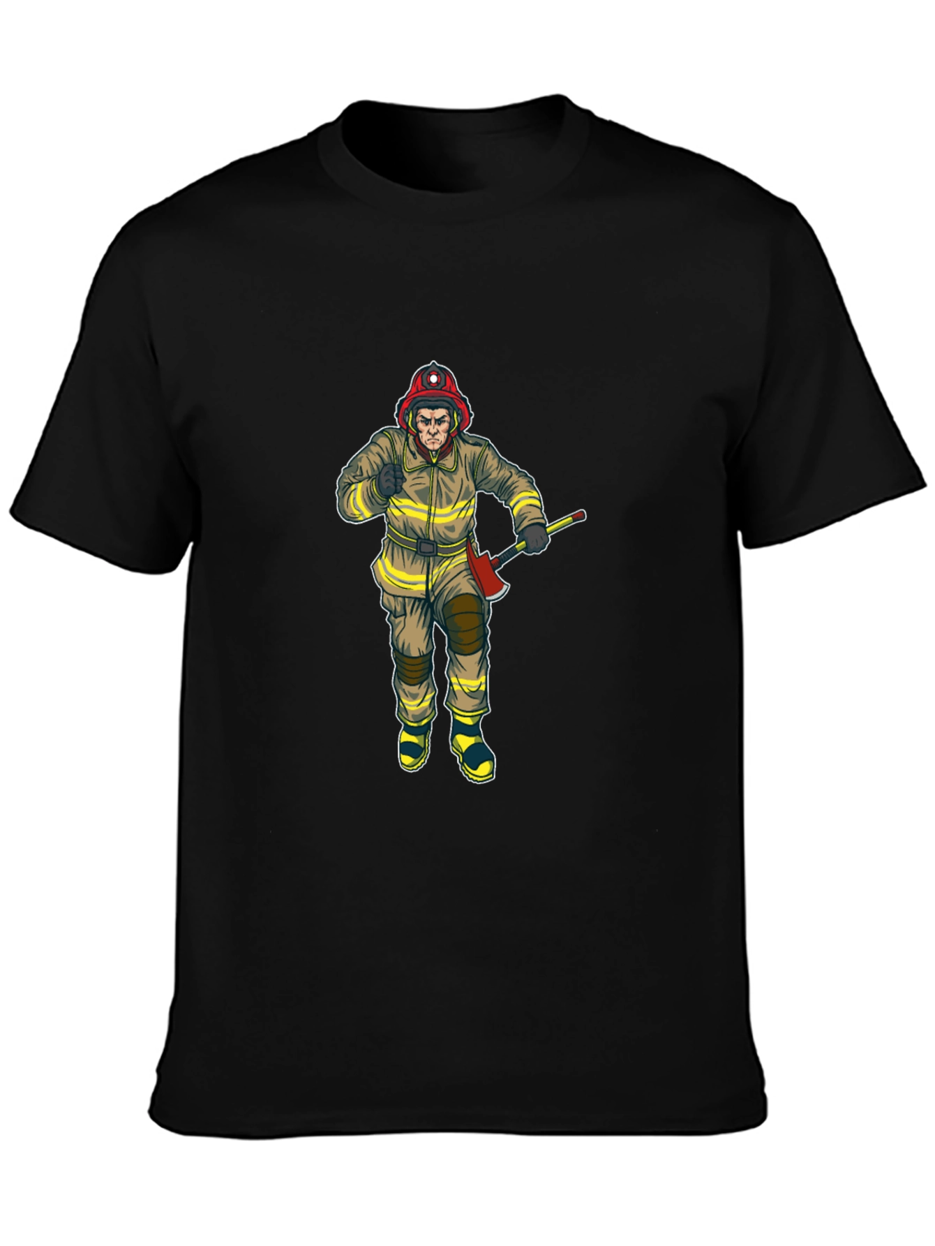 Firefighter Axe Black T-Shirt