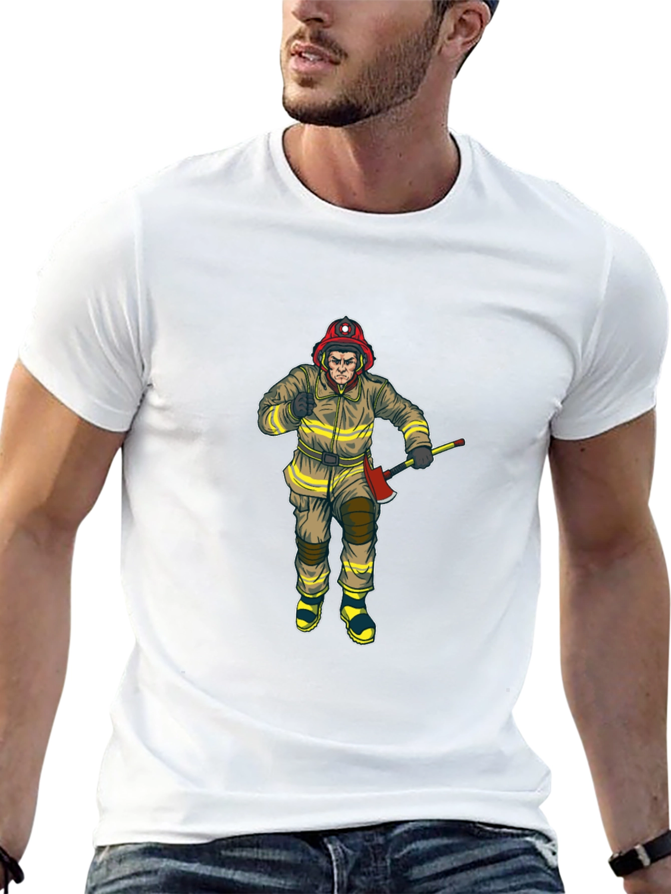 Firefighter Axe Black T-Shirt