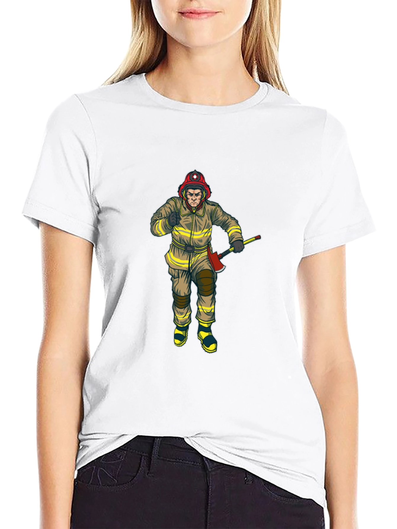 Firefighter Axe Black T-Shirt