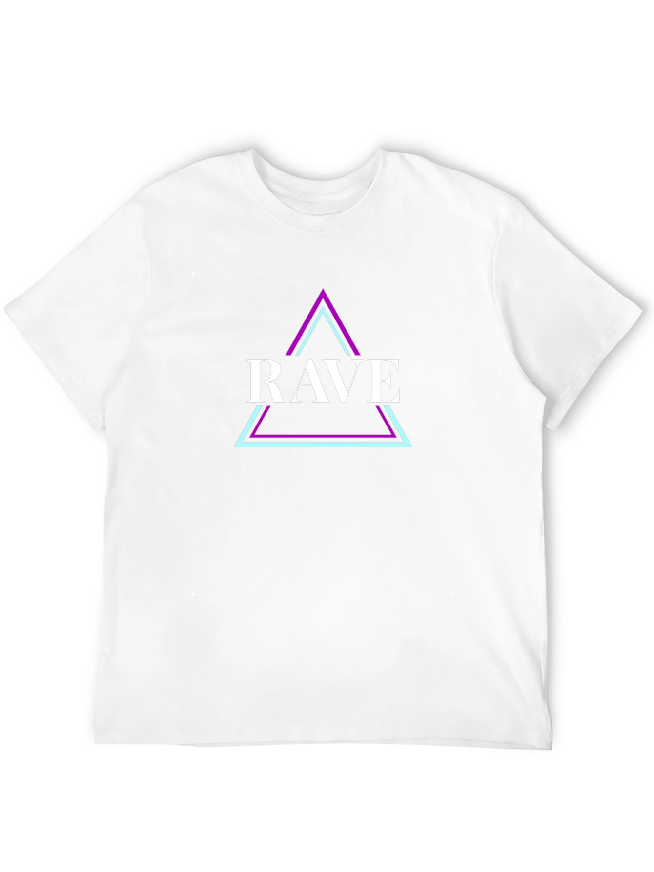 Rave Triangle Graphic T-Shirt - Black Cotton Blend