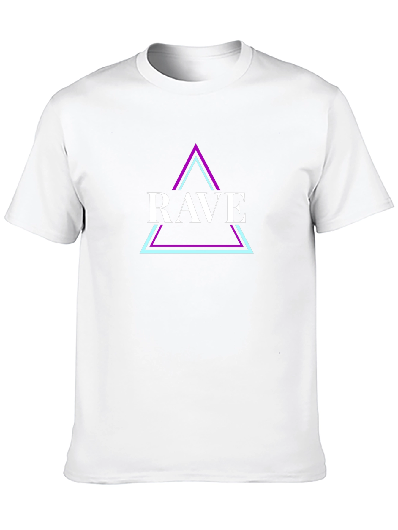 Rave Triangle Graphic T-Shirt - Black Cotton Blend