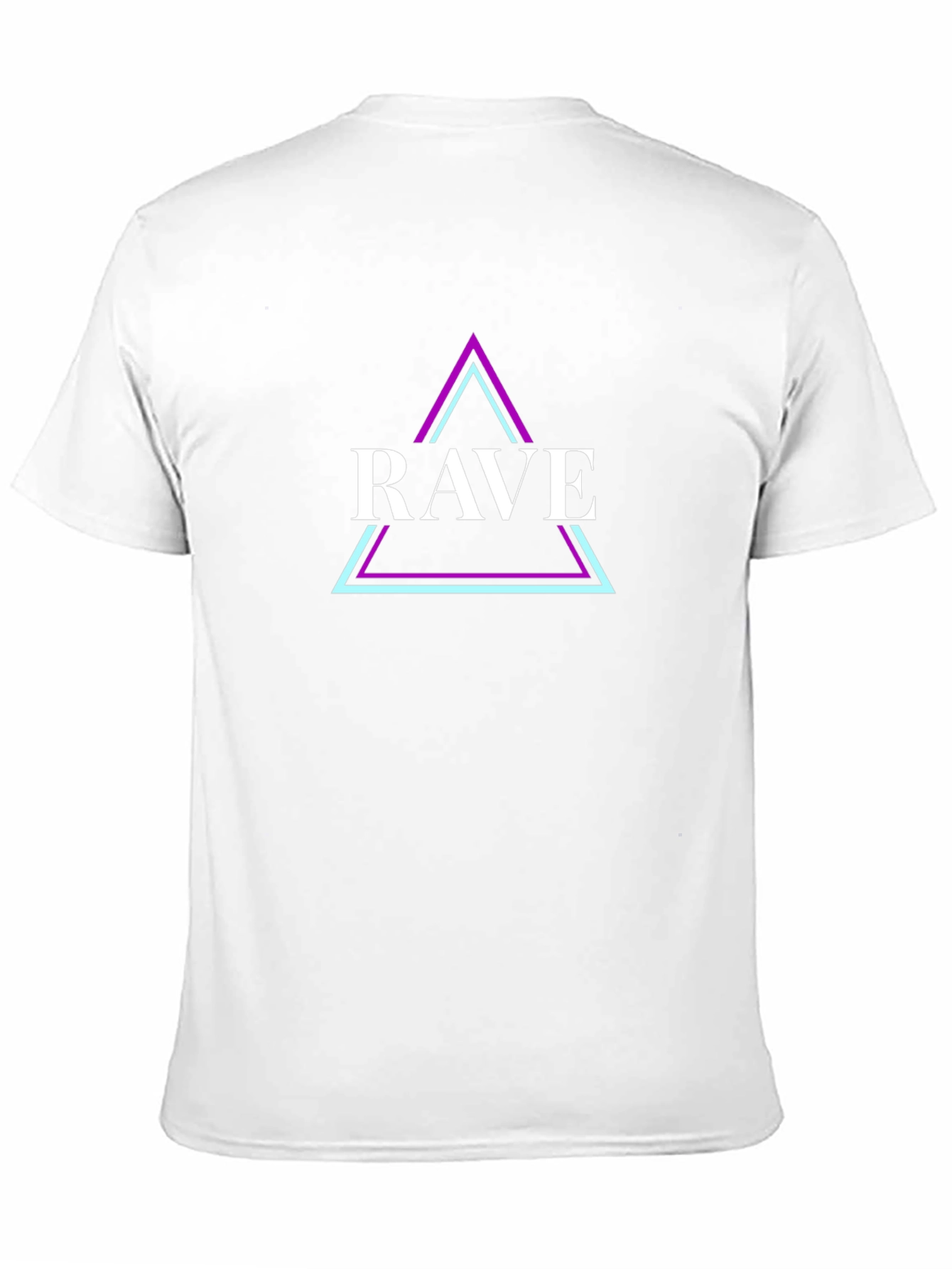 Rave Triangle Graphic T-Shirt - Black Cotton Blend