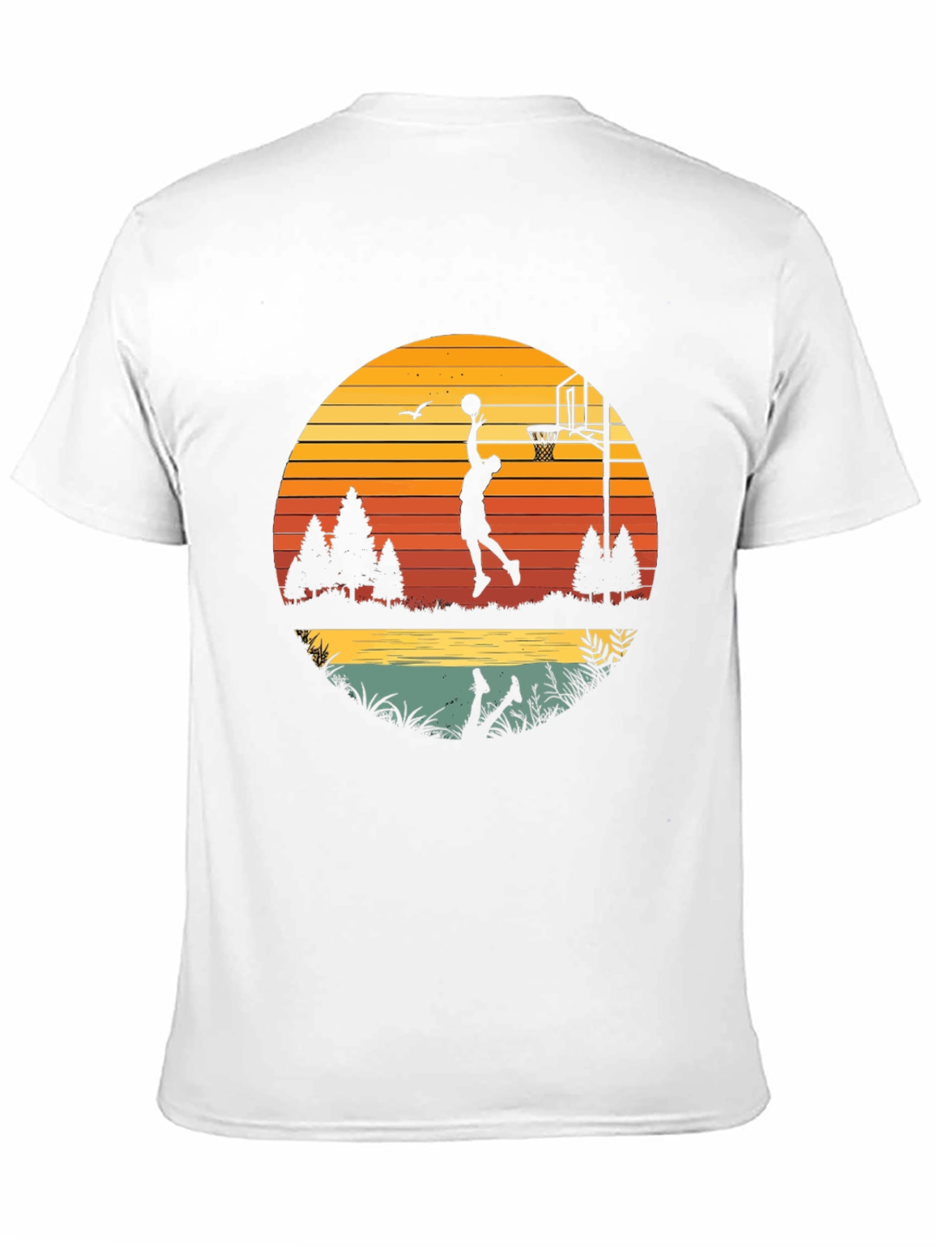 Basketball Sunset Graphic T-Shirt