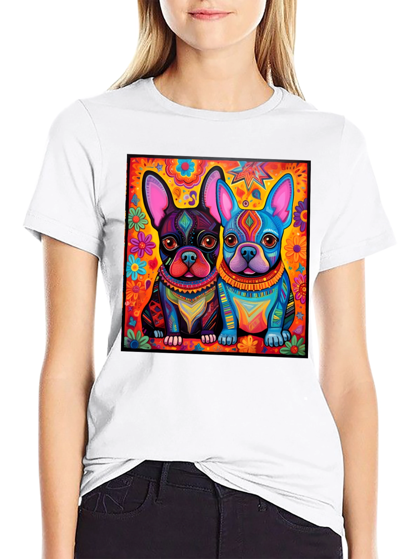 Funky French Bulldog Graphic Tee