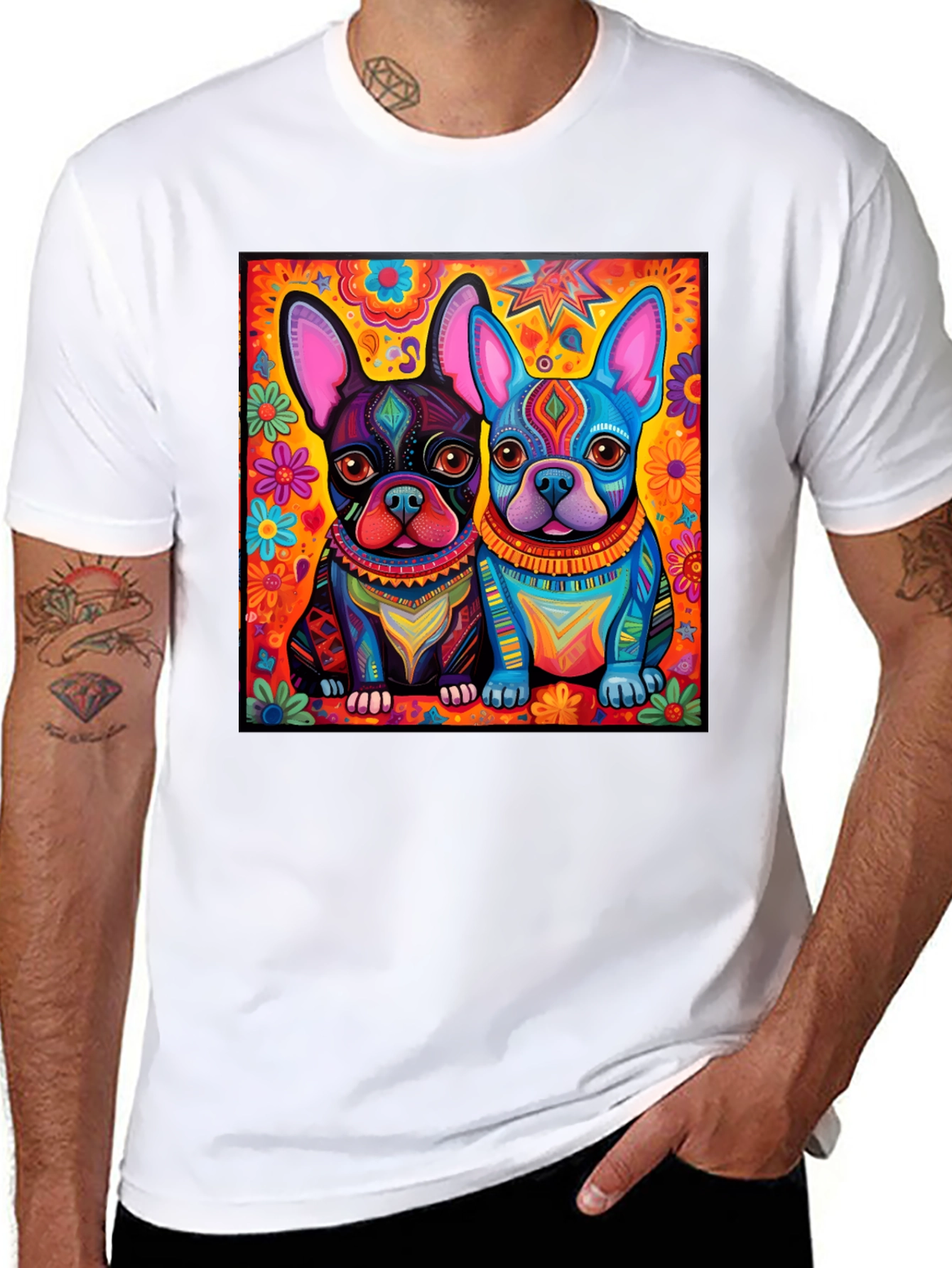 Funky French Bulldog Graphic Tee