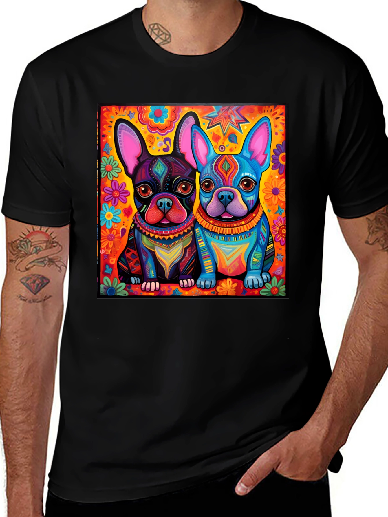 Funky French Bulldog Graphic Tee