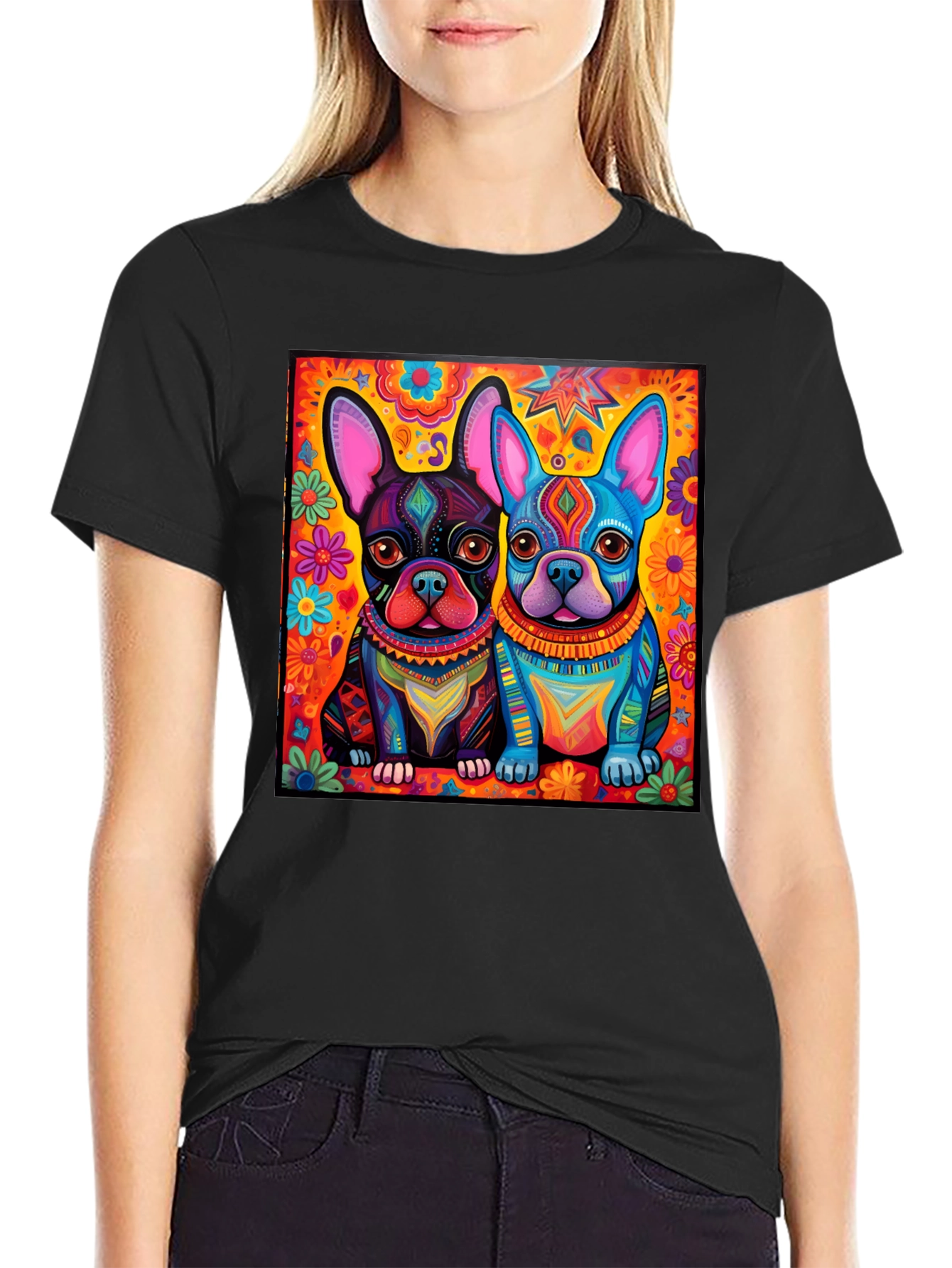 Funky French Bulldog Graphic Tee