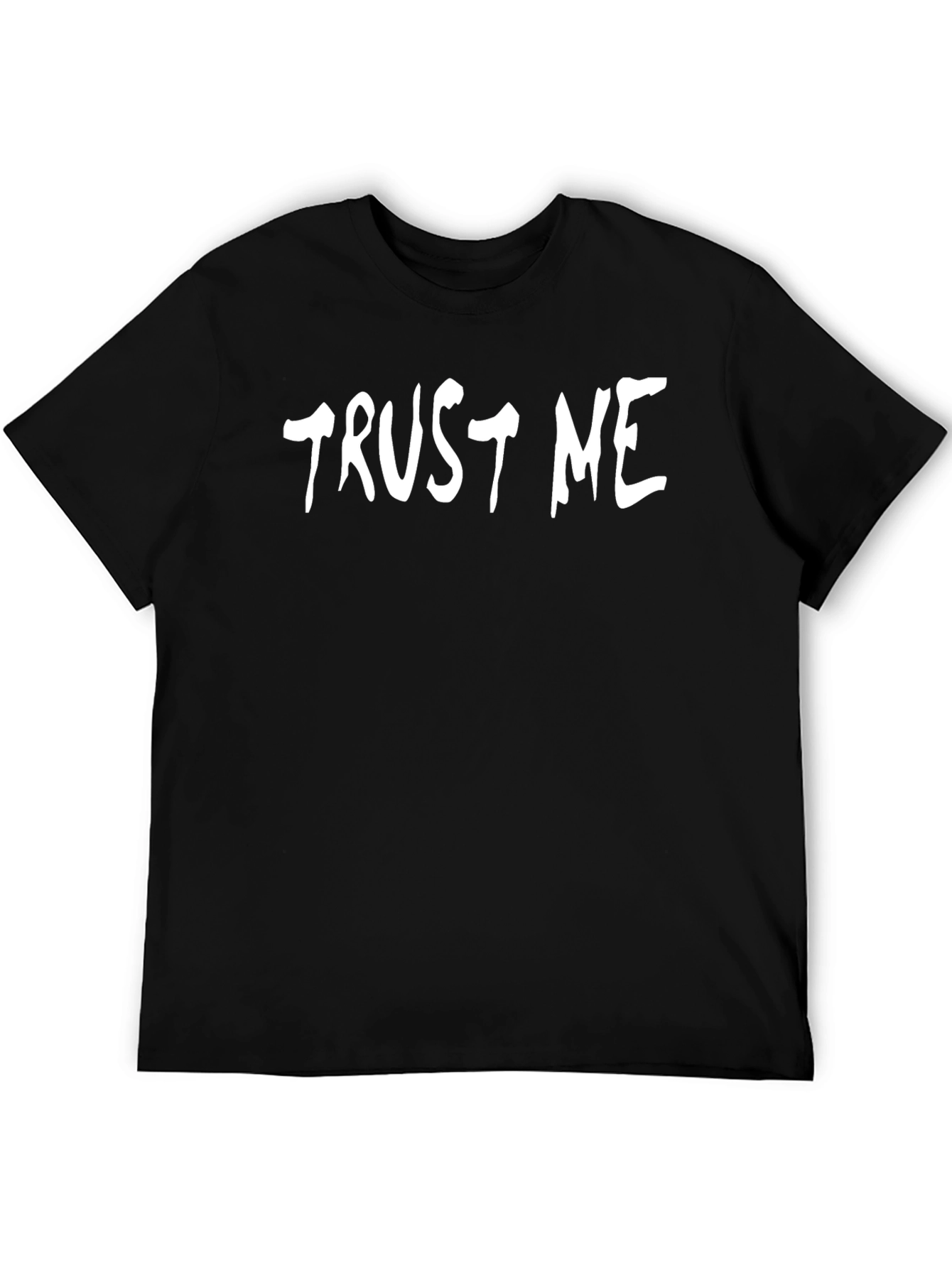 Trust Me Graphic Tee - Black Cotton Comfort