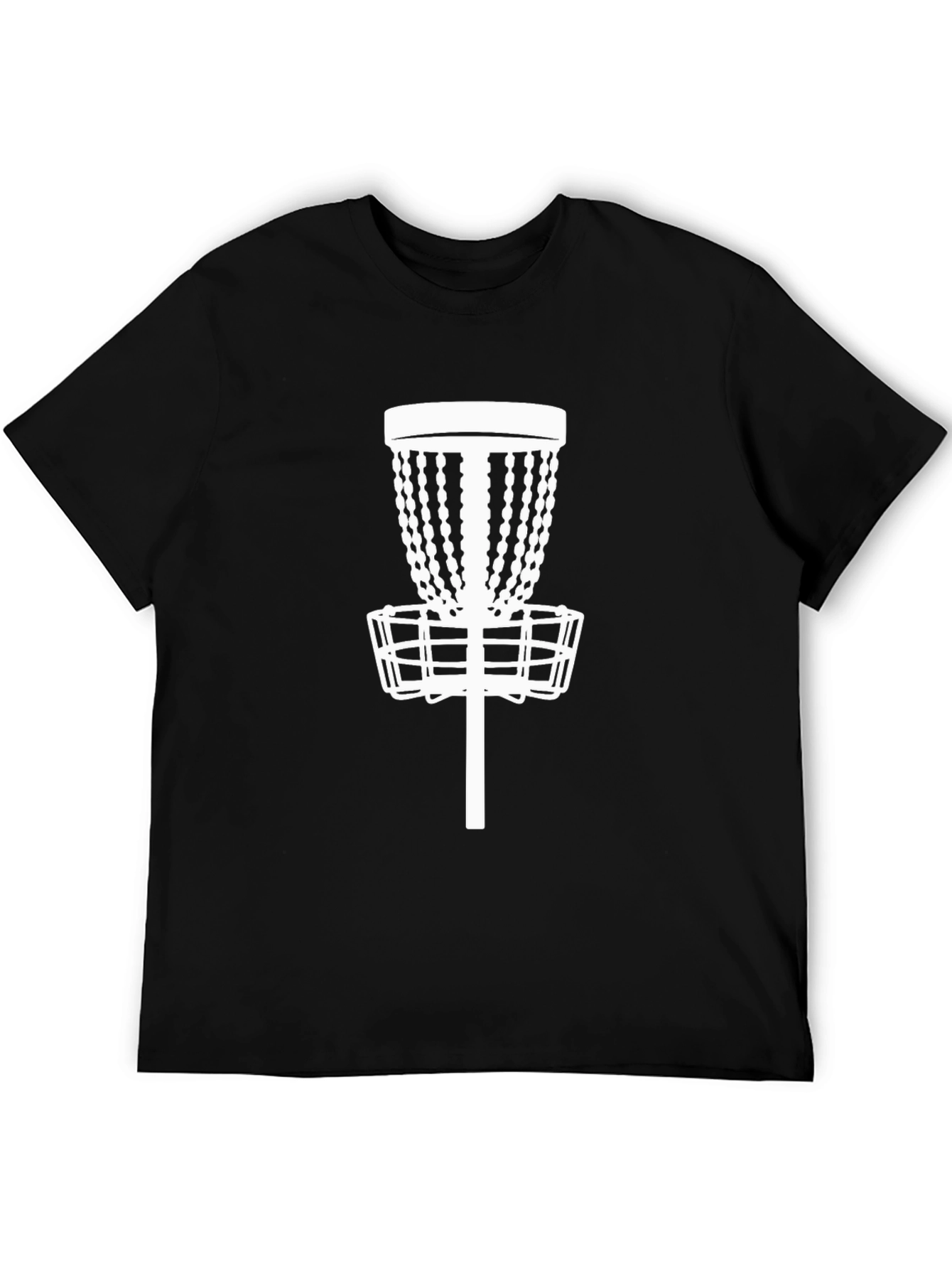 Disc Golf Basket Tee - Black Cotton Casual Shirt