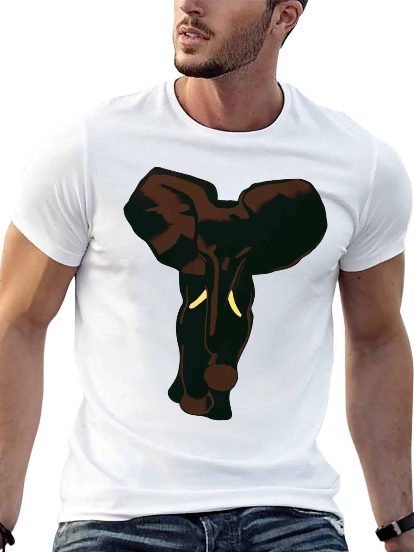 Elephant Graphic Black Tee