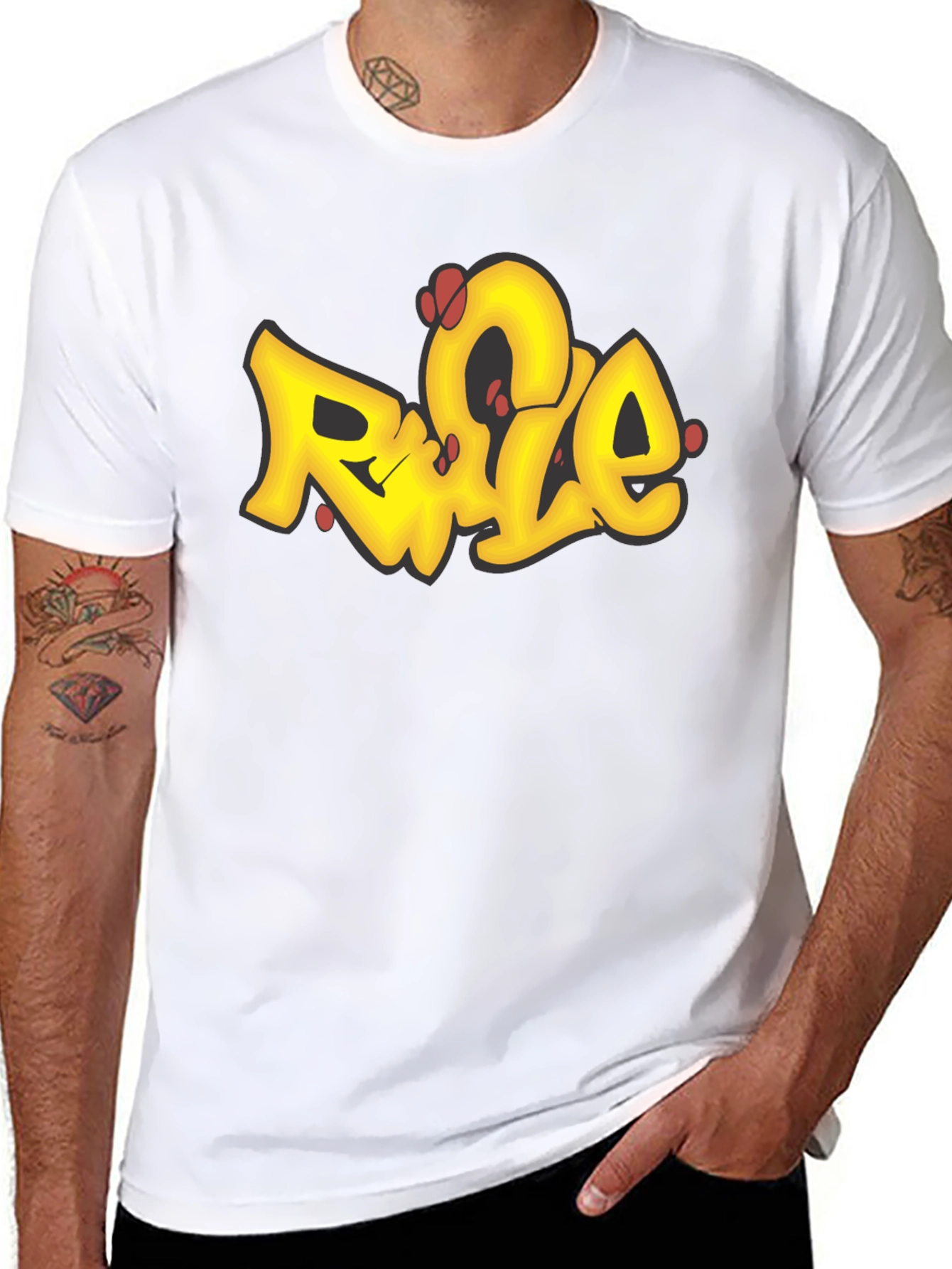 Graffiti Style Graphic Tee - Urban Black T-Shirt