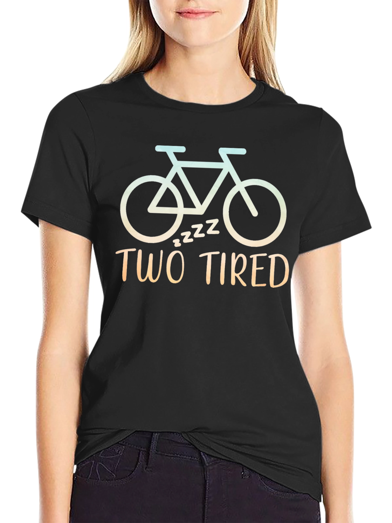 Two Tired Bicycle Graphic T-Shirt