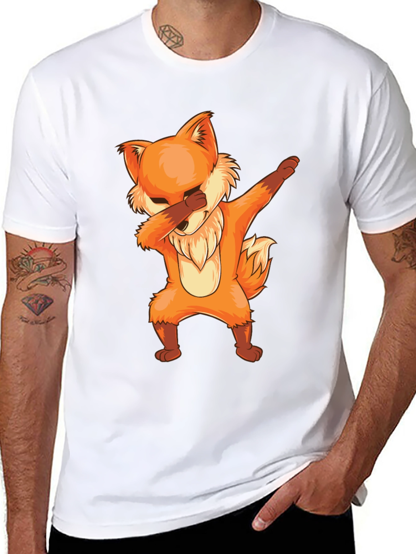 Dabbing Fox Graphic Tee - Cool & Trendy