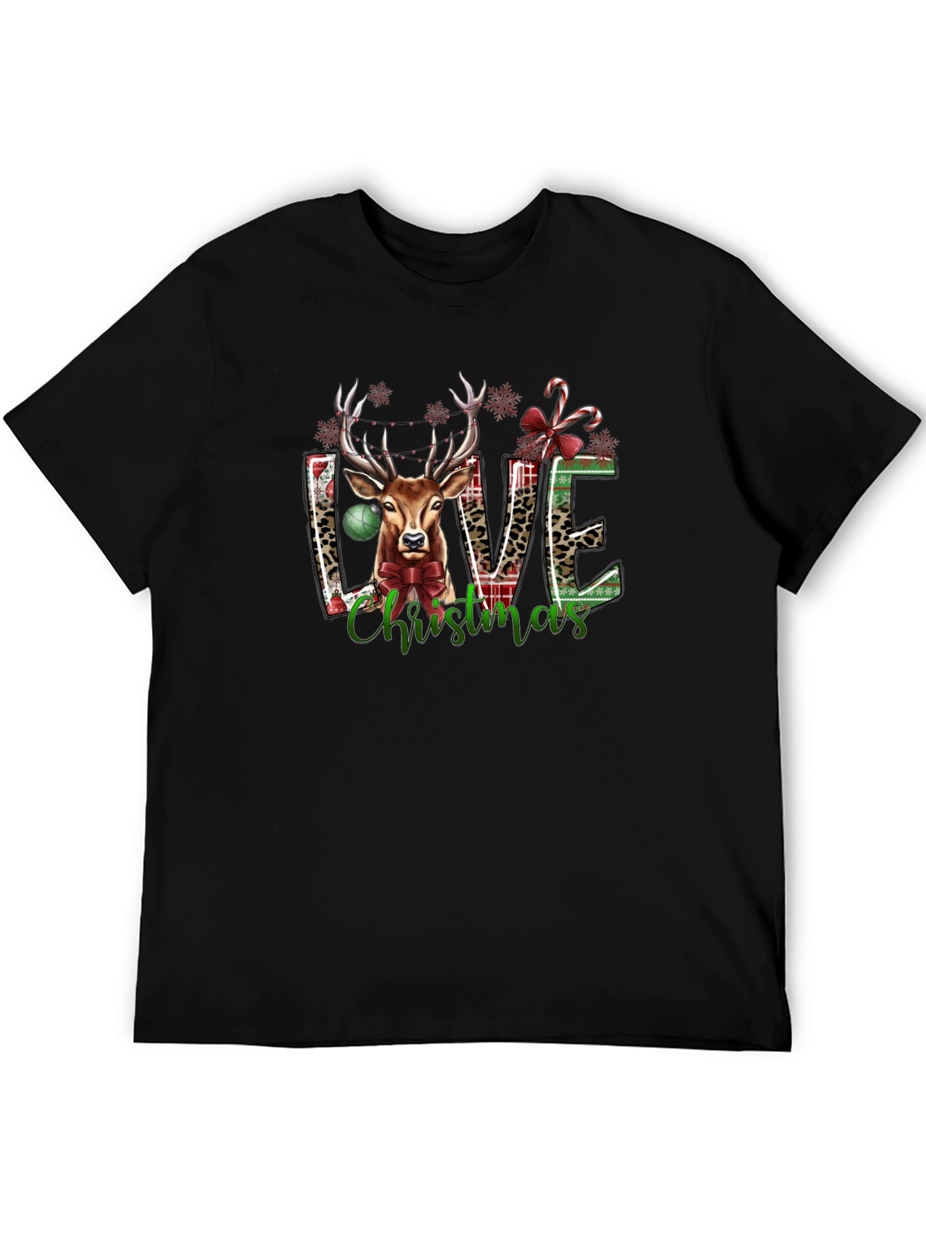 Christmas Reindeer T-Shirt Festive Holiday Tee