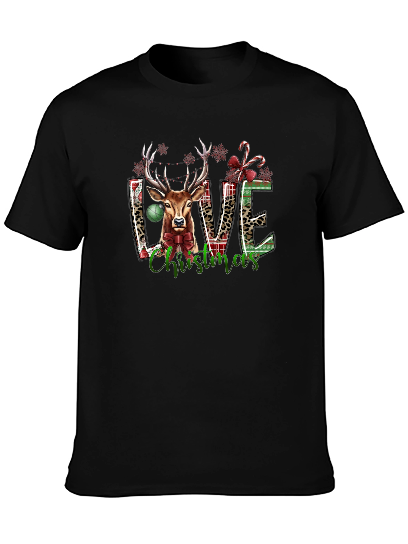 Christmas Reindeer T-Shirt Festive Holiday Tee