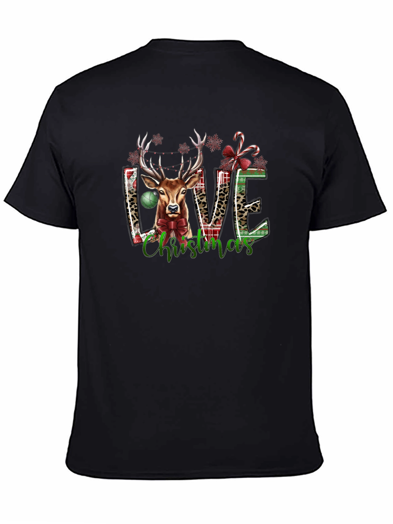 Christmas Reindeer T-Shirt Festive Holiday Tee