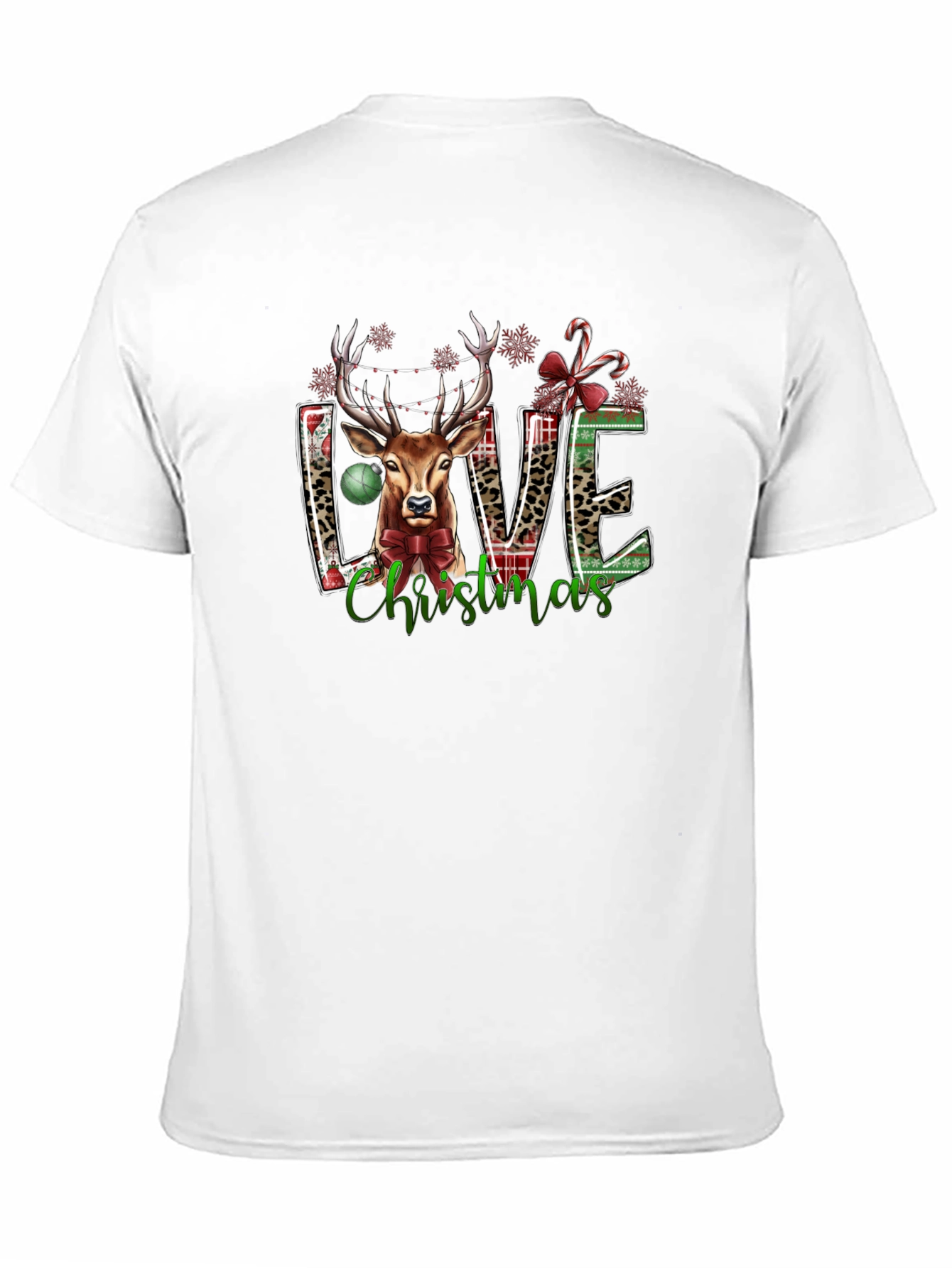 Christmas Reindeer T-Shirt Festive Holiday Tee