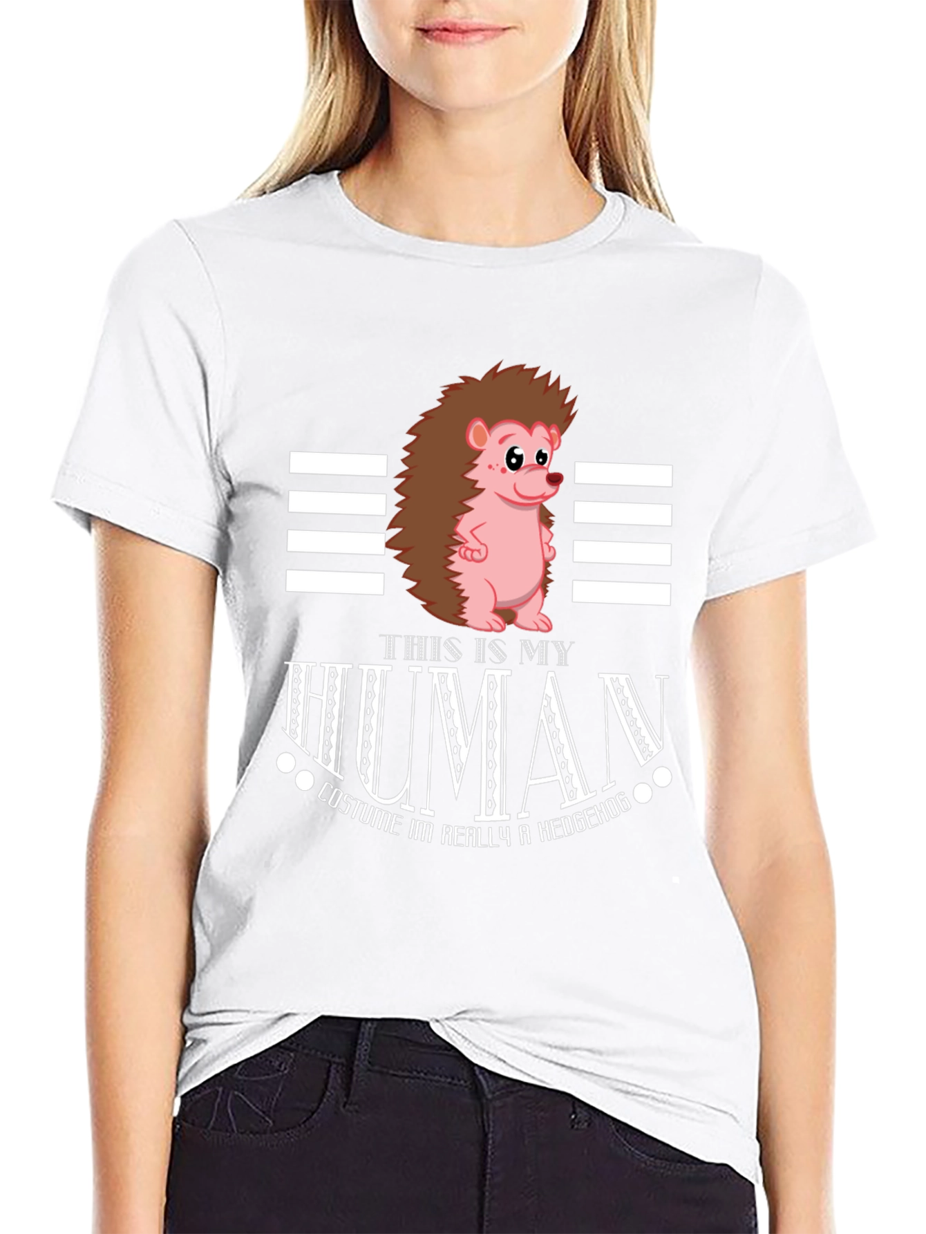 Funny Hedgehog Human Costume T-Shirt