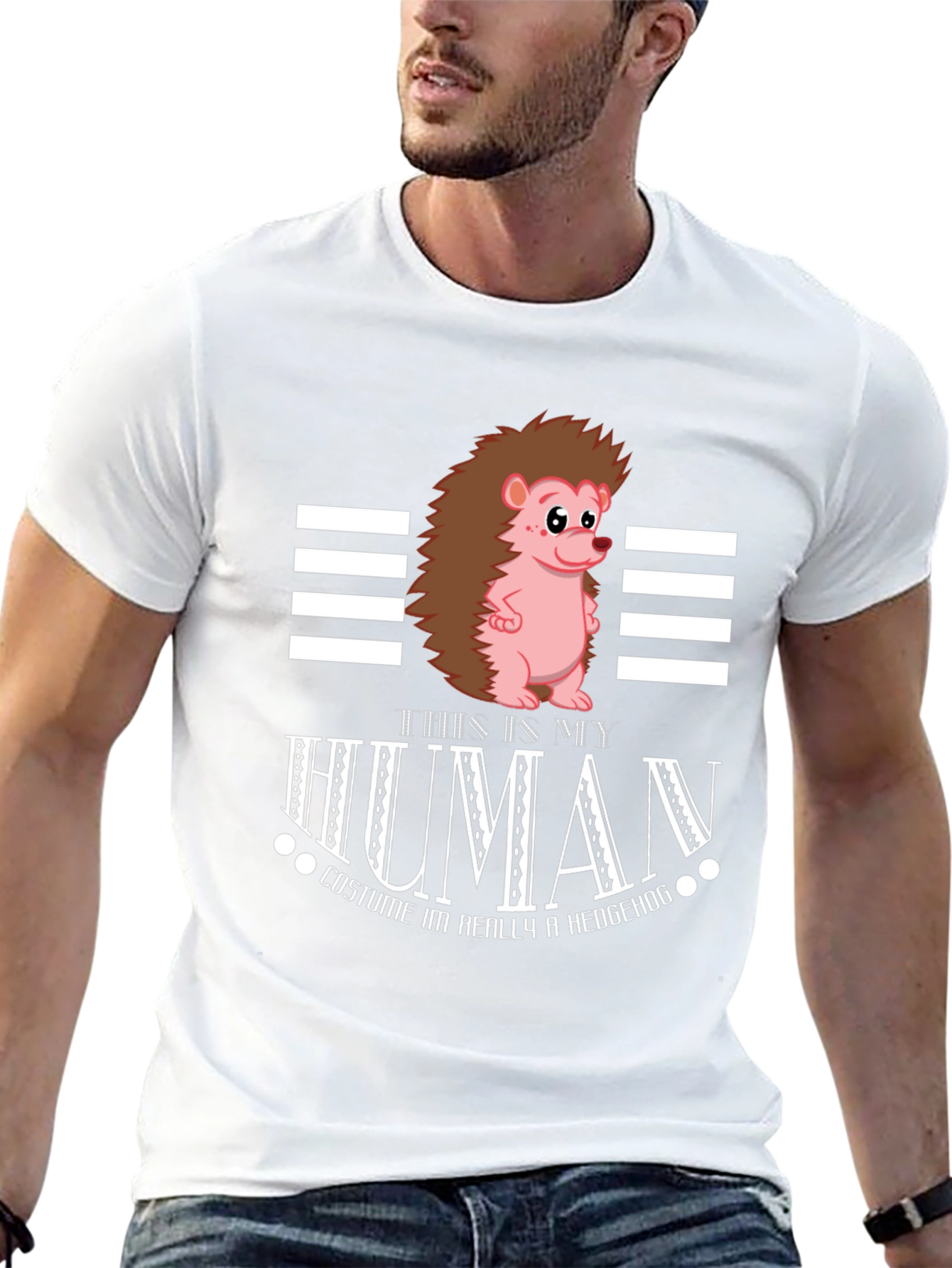 Funny Hedgehog Human Costume T-Shirt
