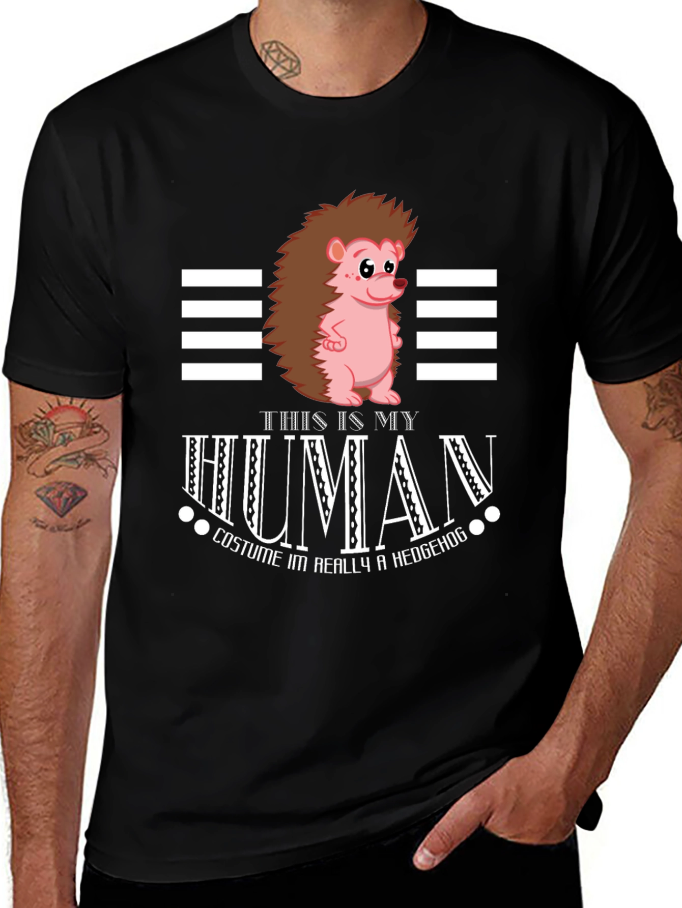 Funny Hedgehog Human Costume T-Shirt