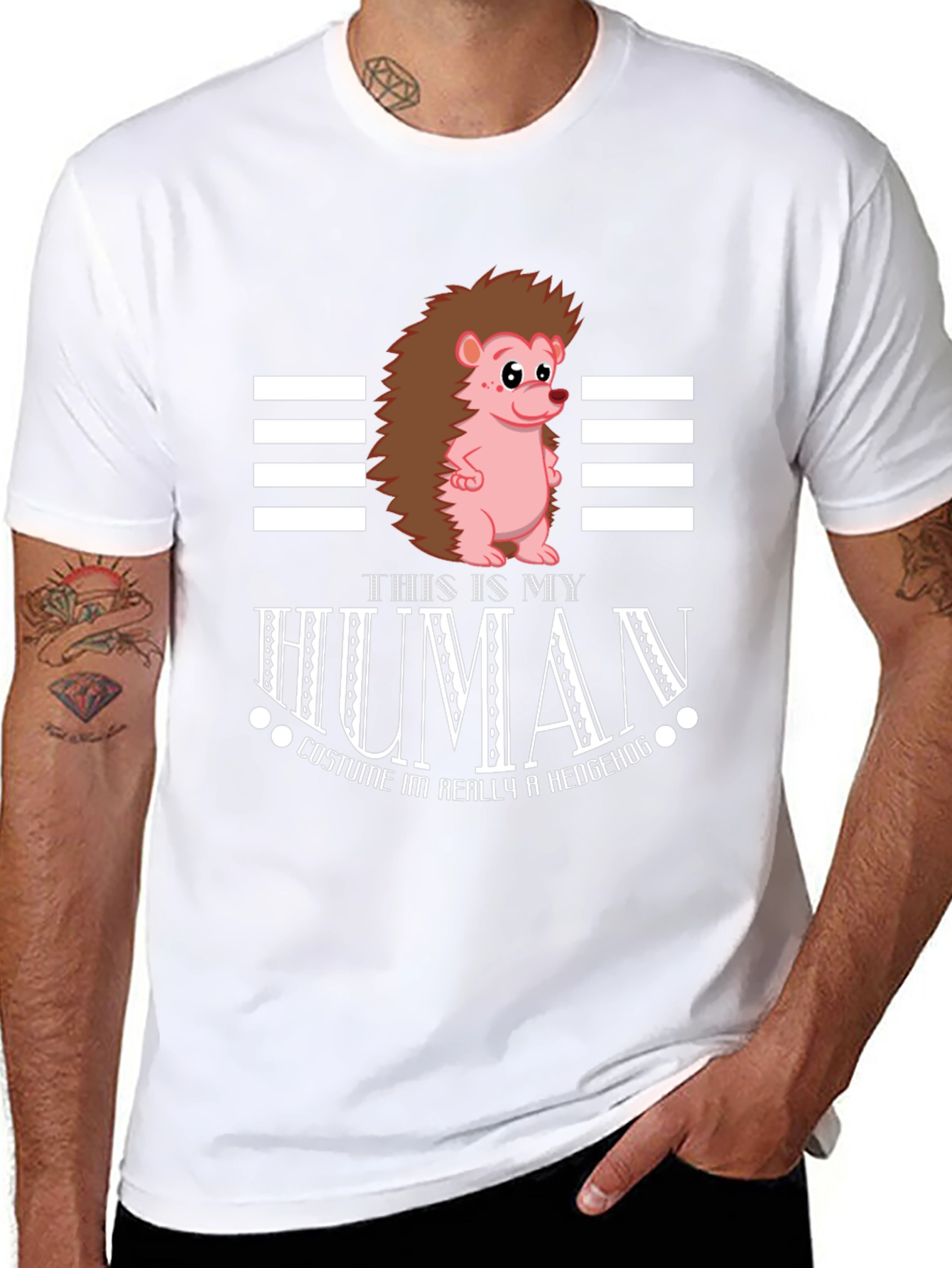 Funny Hedgehog Human Costume T-Shirt