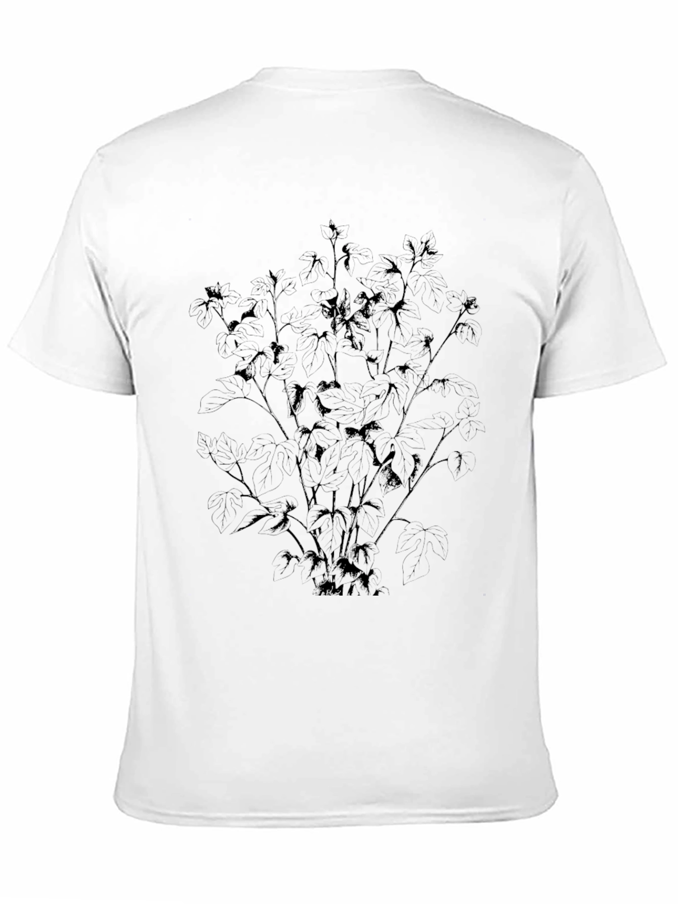 Black Botanical Print Tee - Mens Casual Style