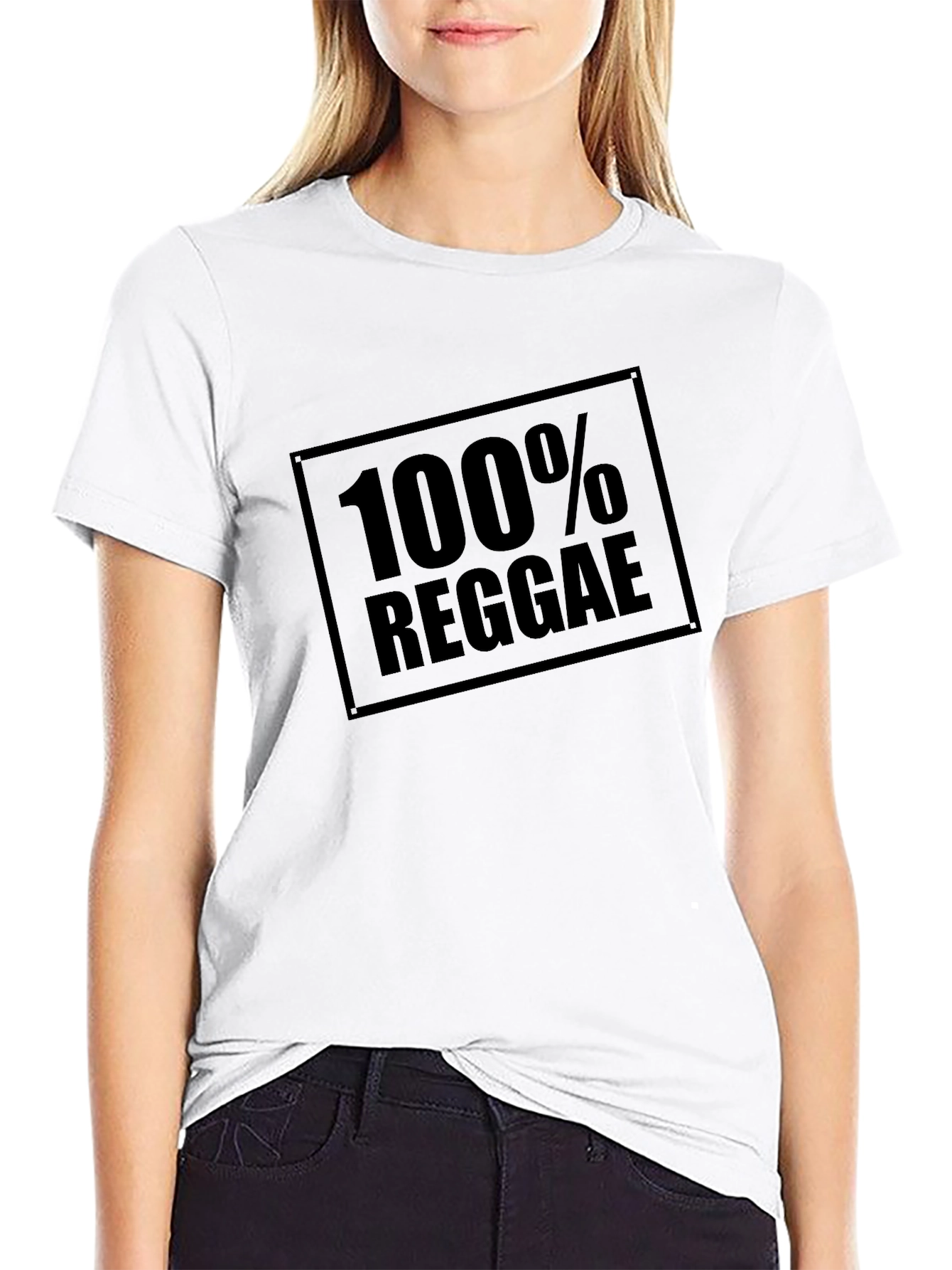 100% Reggae Graphic Tee - Classic Black T-Shirt