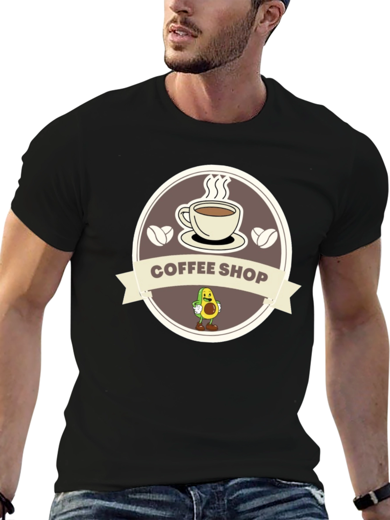 Coffee Shop Avocado T-Shirt