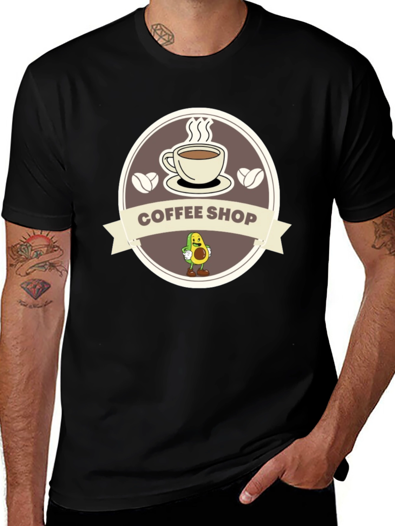 Coffee Shop Avocado T-Shirt