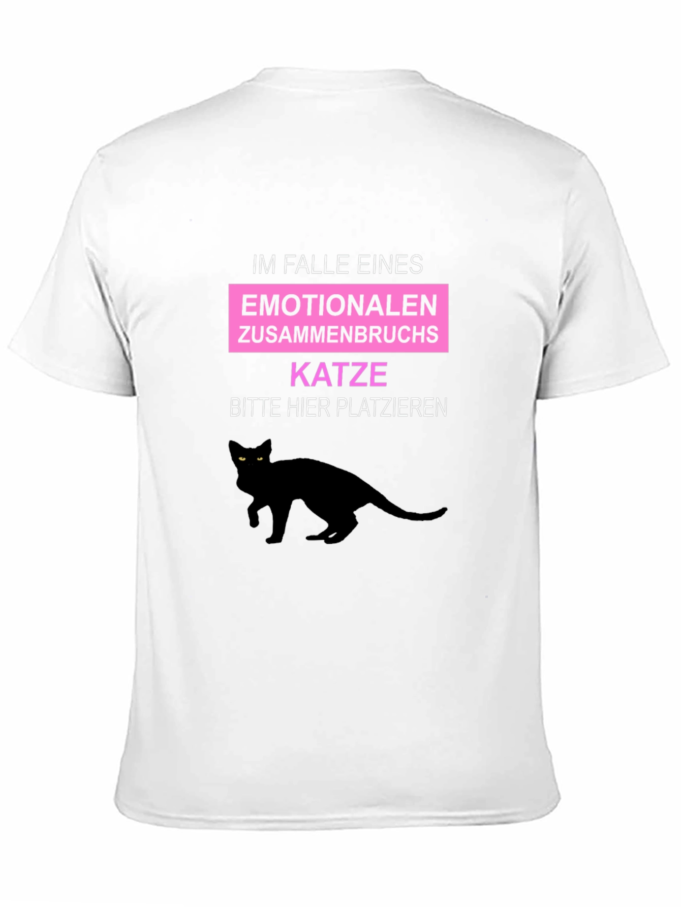 Emotional Support Katze T-Shirt - Black