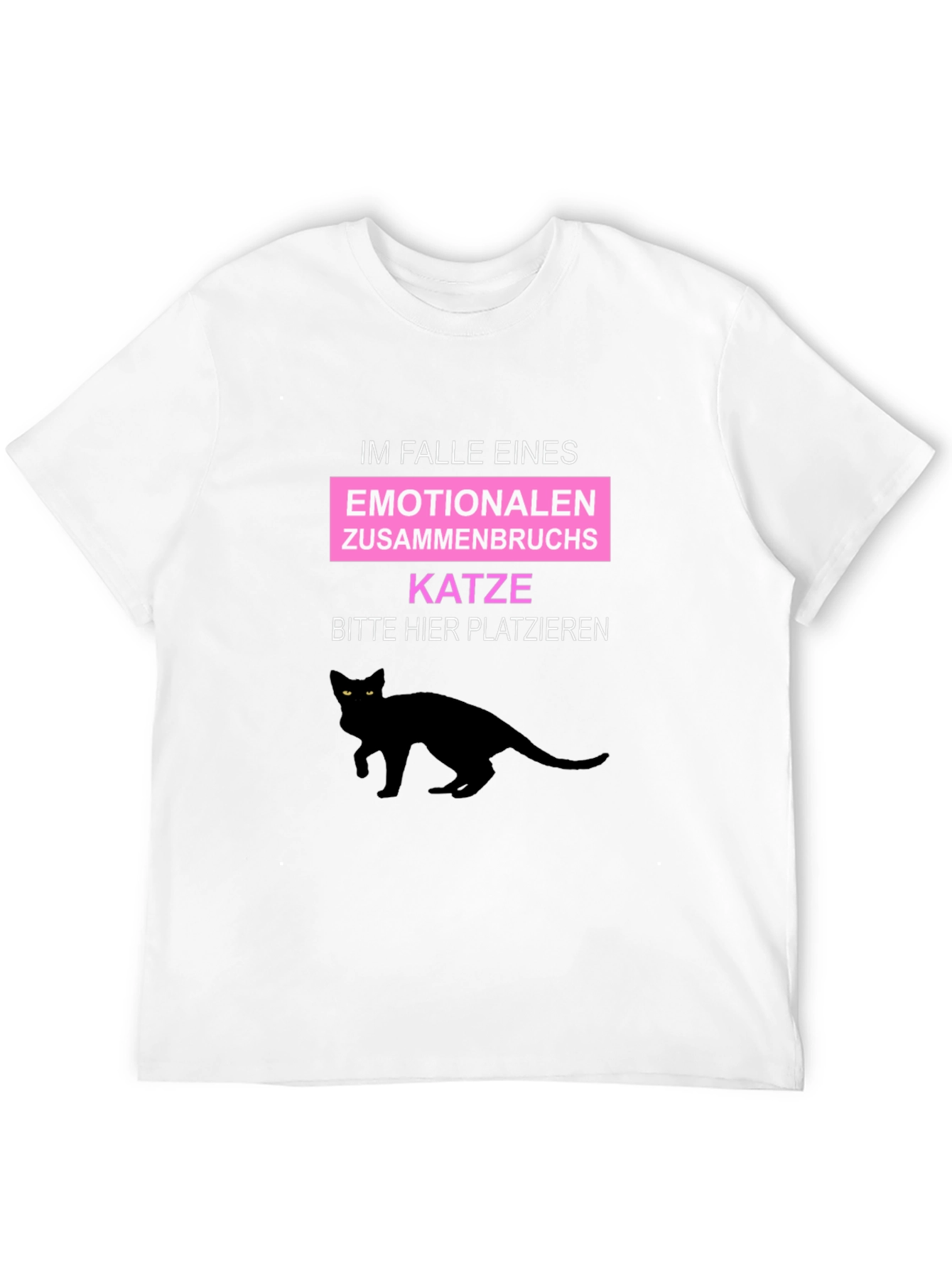 Emotional Support Katze T-Shirt - Black