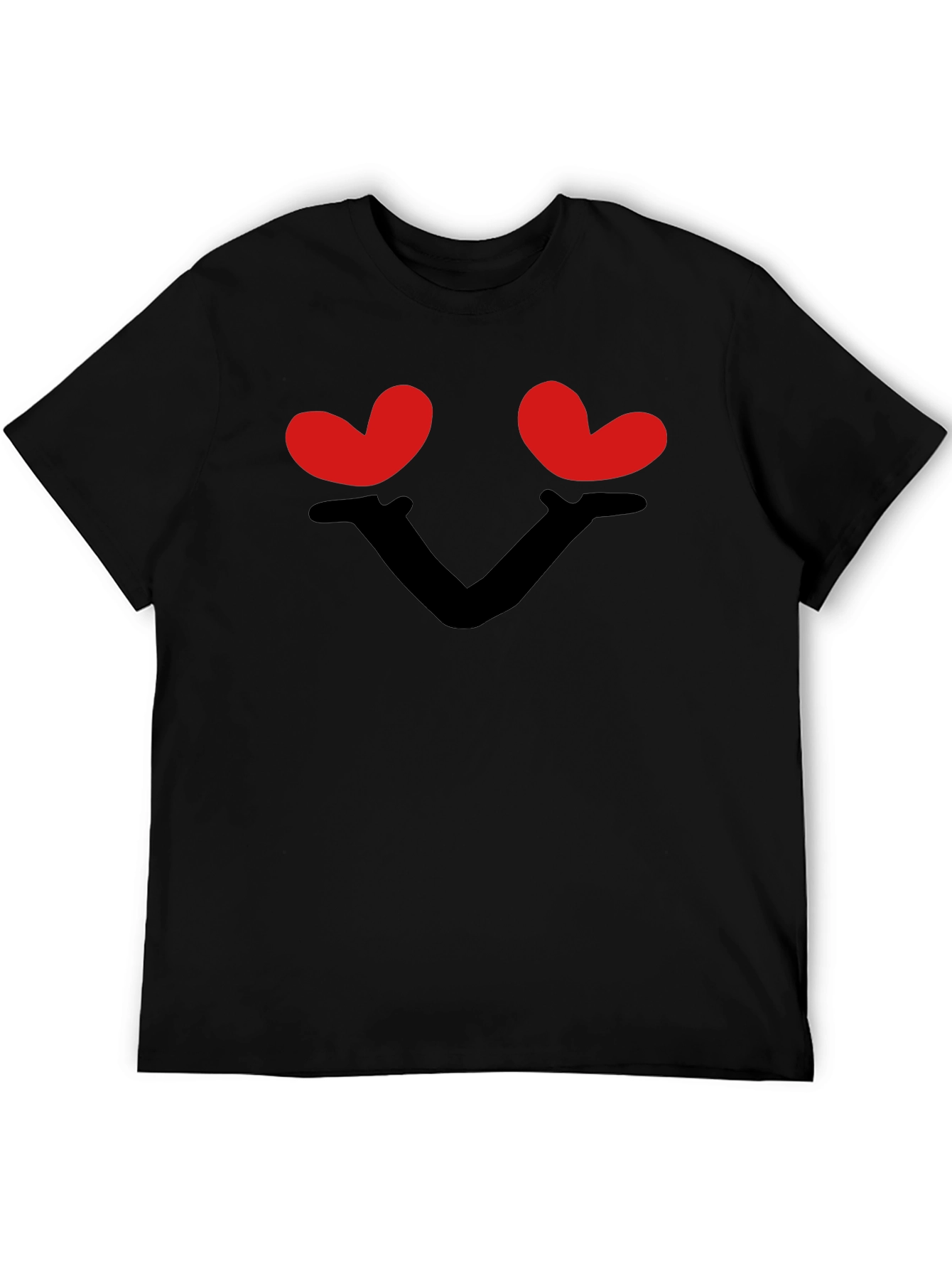 Heart Eyes Graphic Black T-Shirt - Love Tee