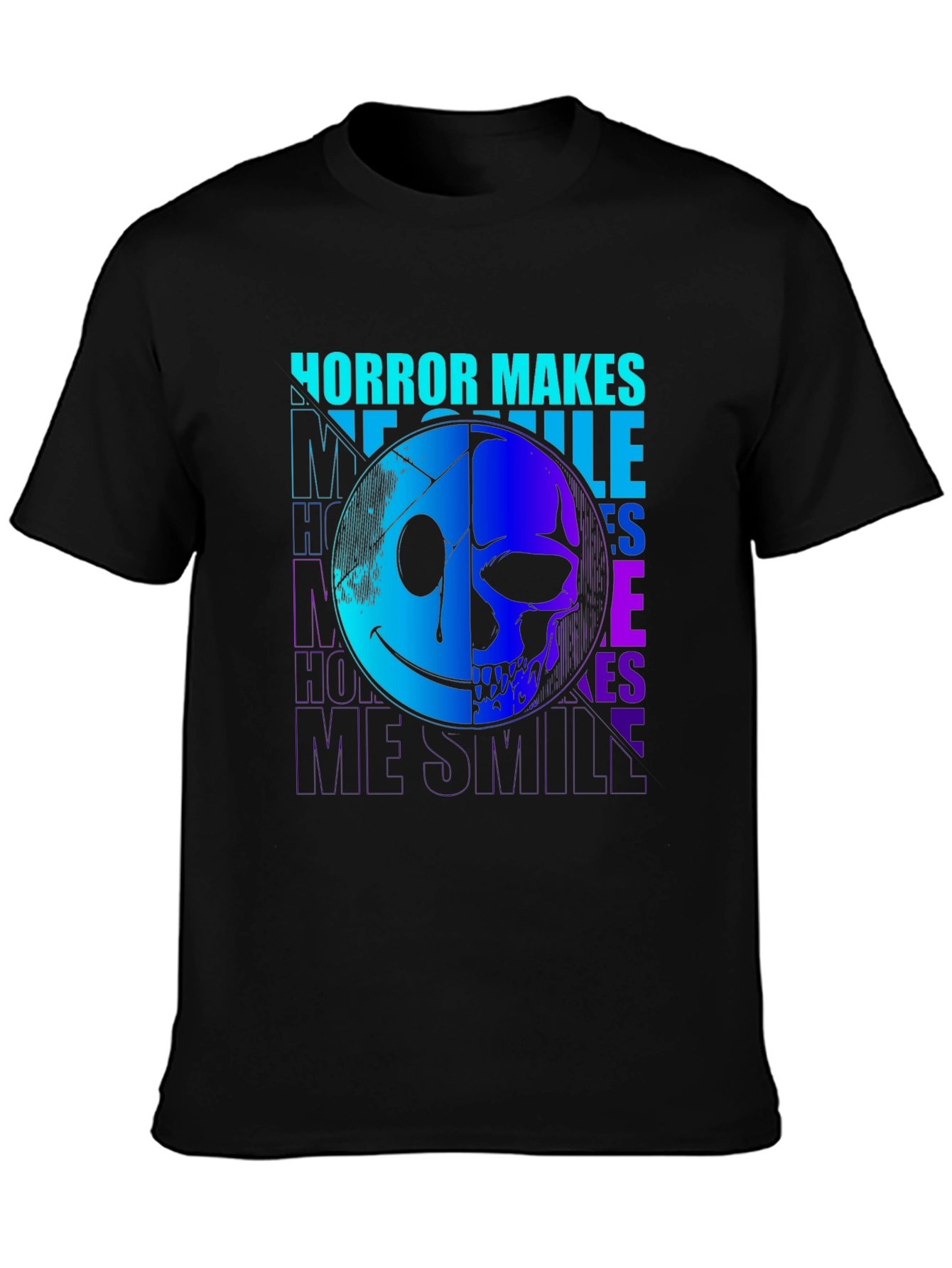 Horror Makes Me Smile Graphic Print T-Shirt