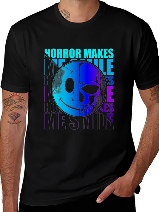 Horror Makes Me Smile Graphic Print T-Shirt
