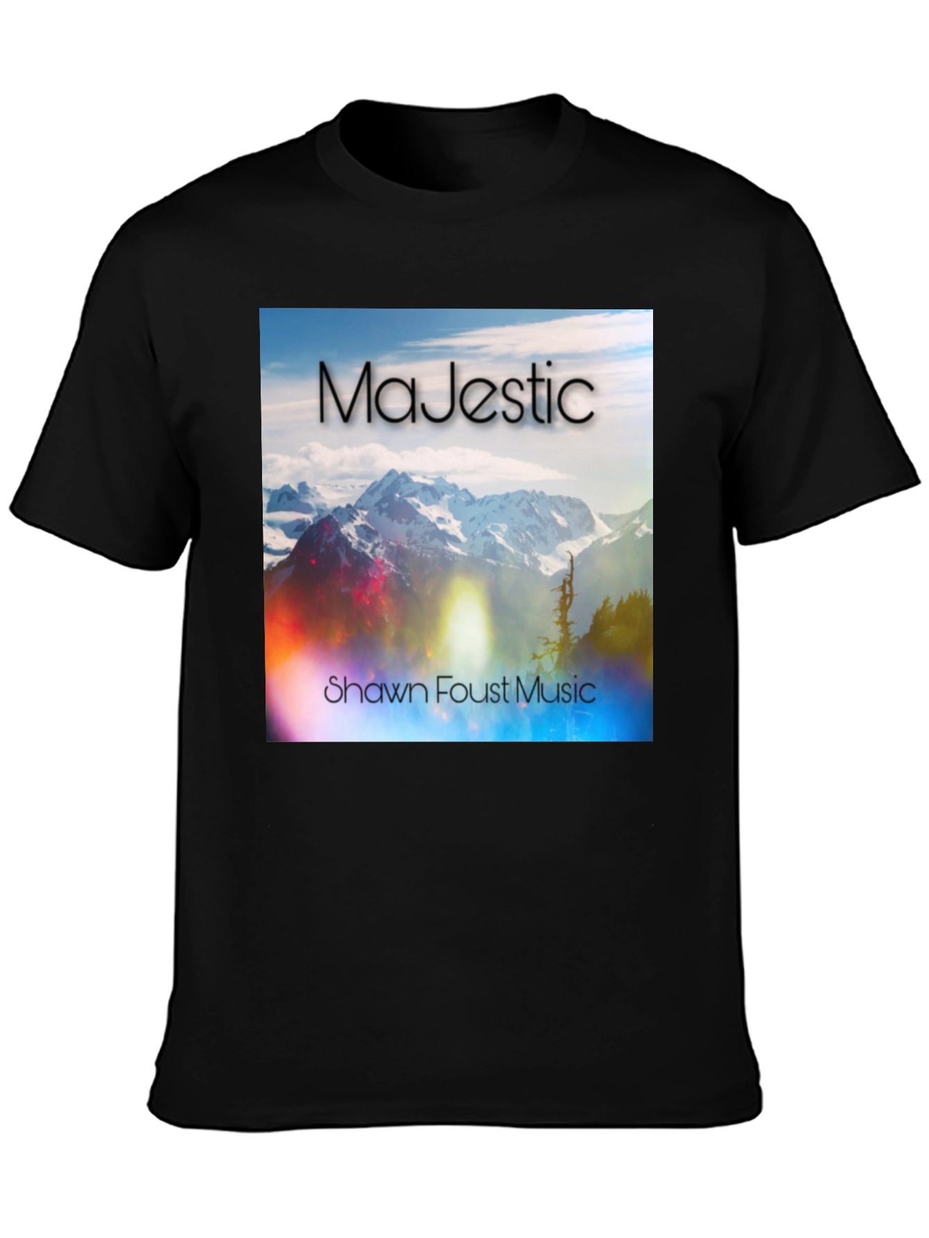Majestic Mountain Scene Graphic T-Shirt