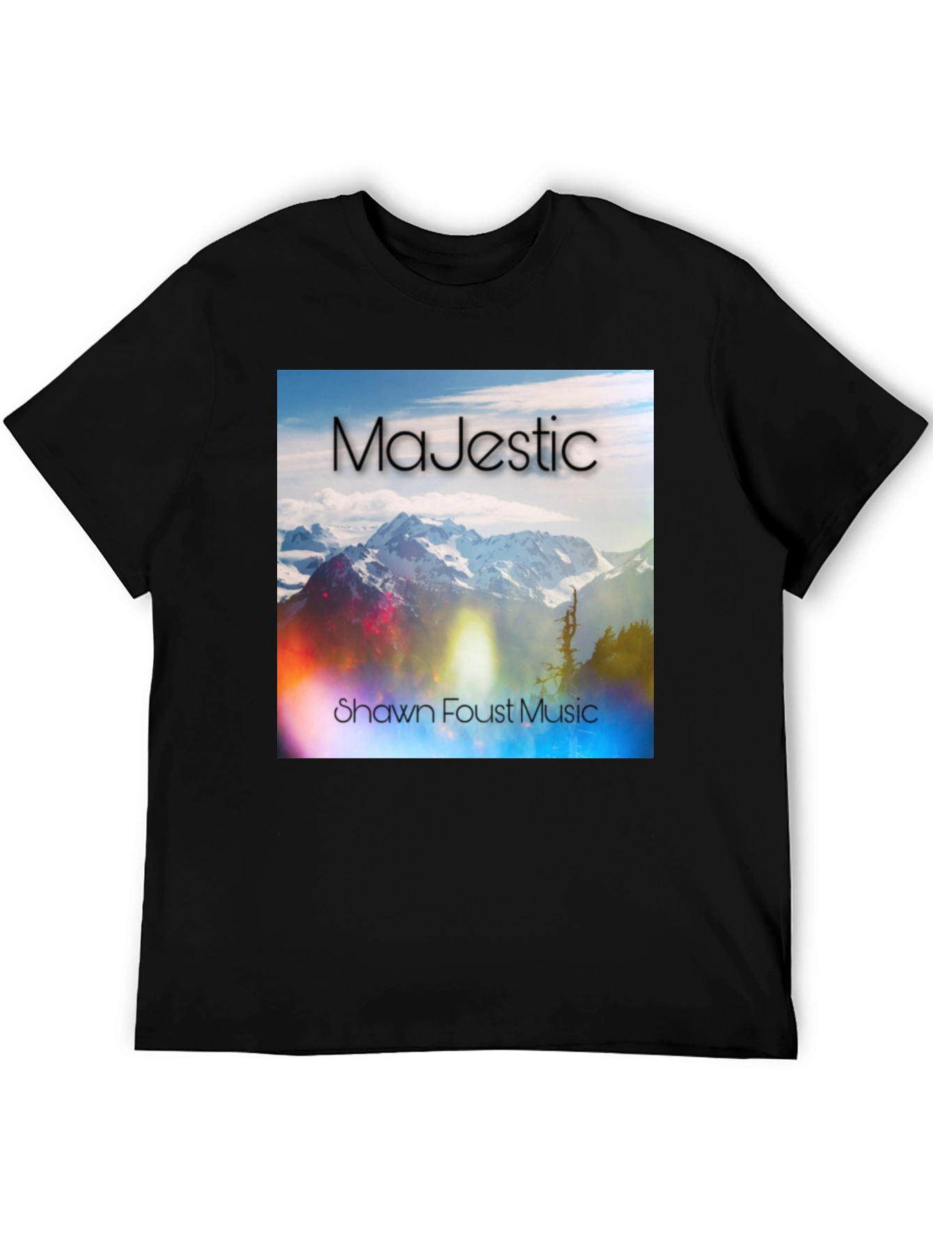 Majestic Mountain Scene Graphic T-Shirt