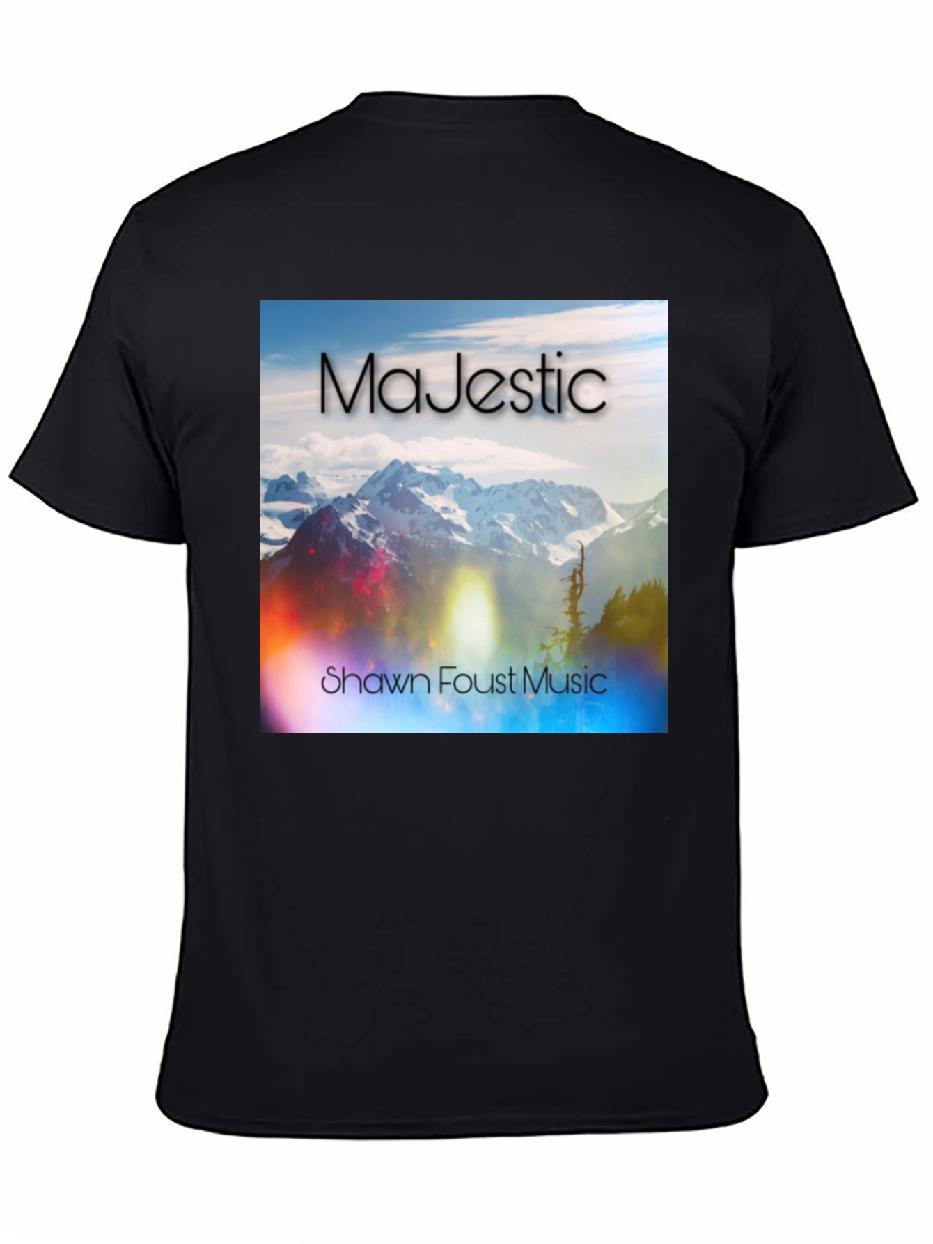 Majestic Mountain Scene Graphic T-Shirt