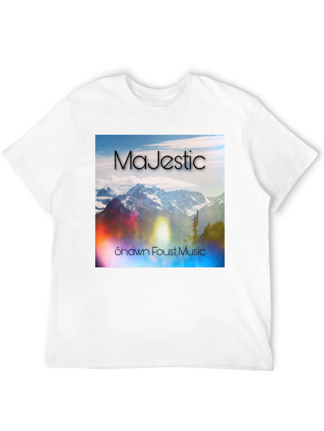 Majestic Mountain Scene Graphic T-Shirt