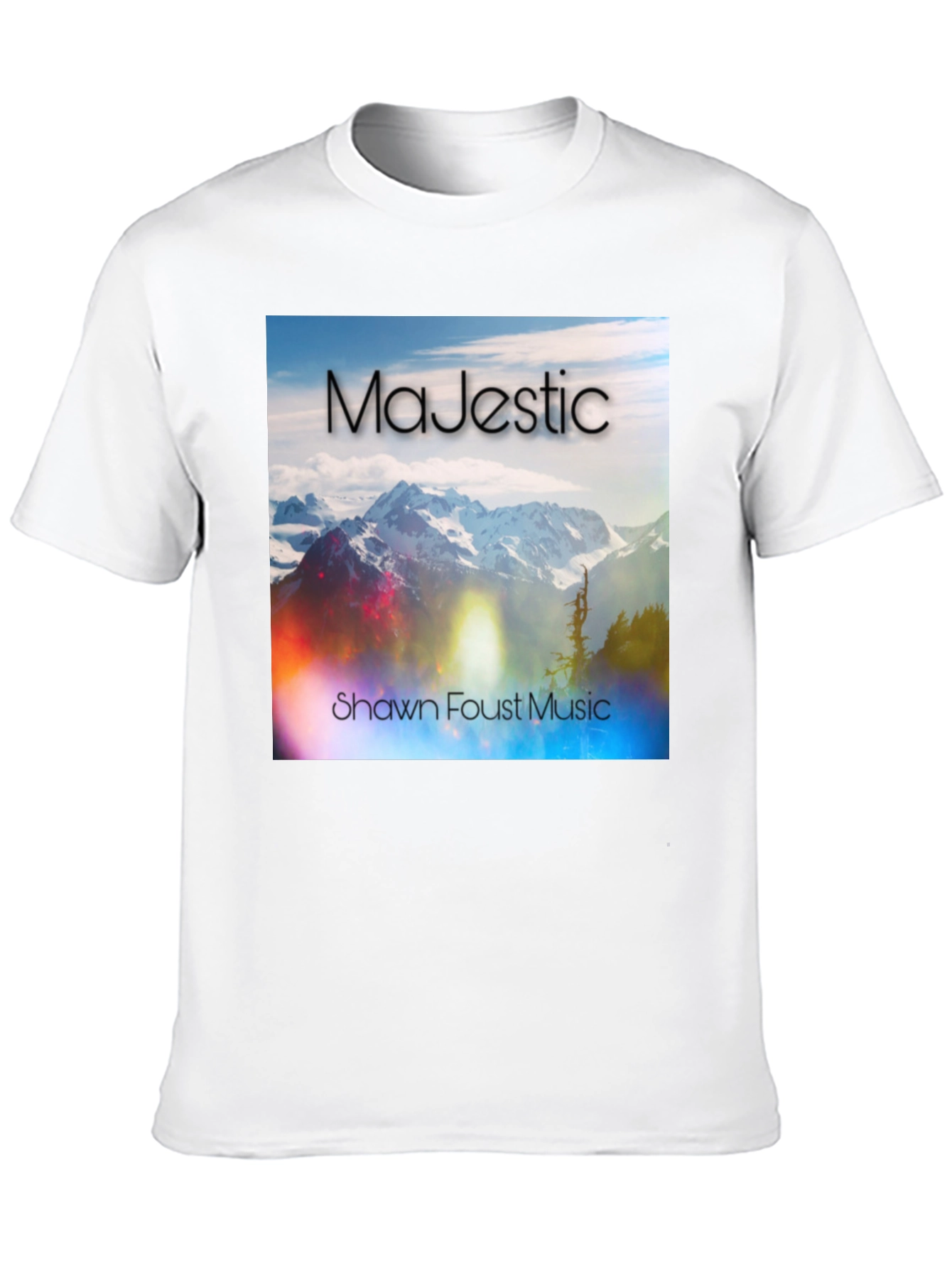Majestic Mountain Scene Graphic T-Shirt