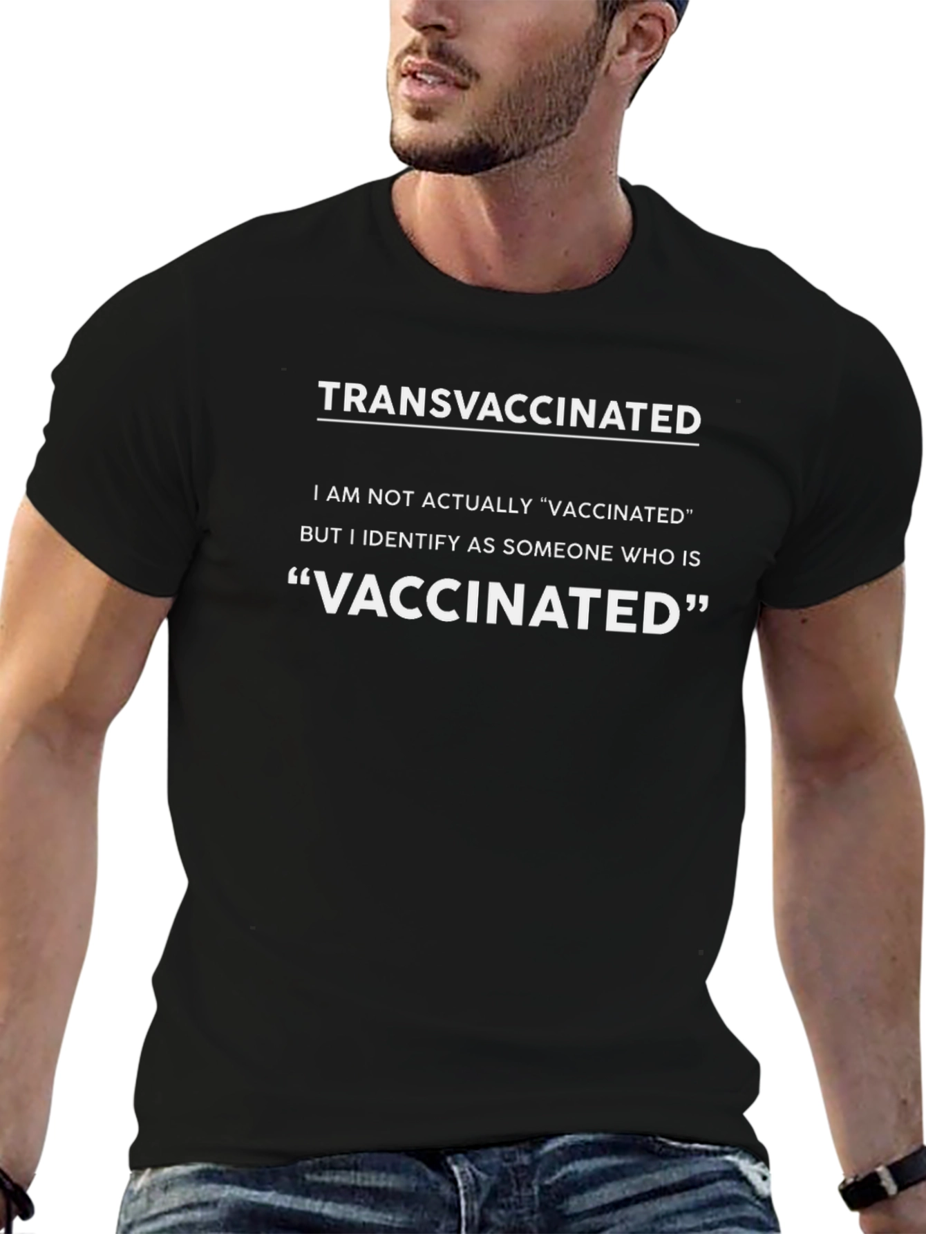 Transvaccinated T-Shirt: Funny Political Statement Tee