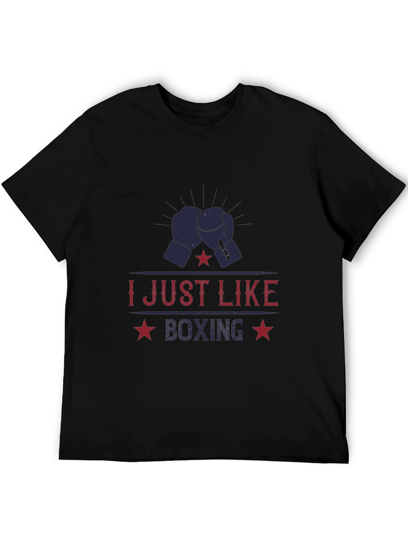 I Just Like Boxing Black T-Shirt