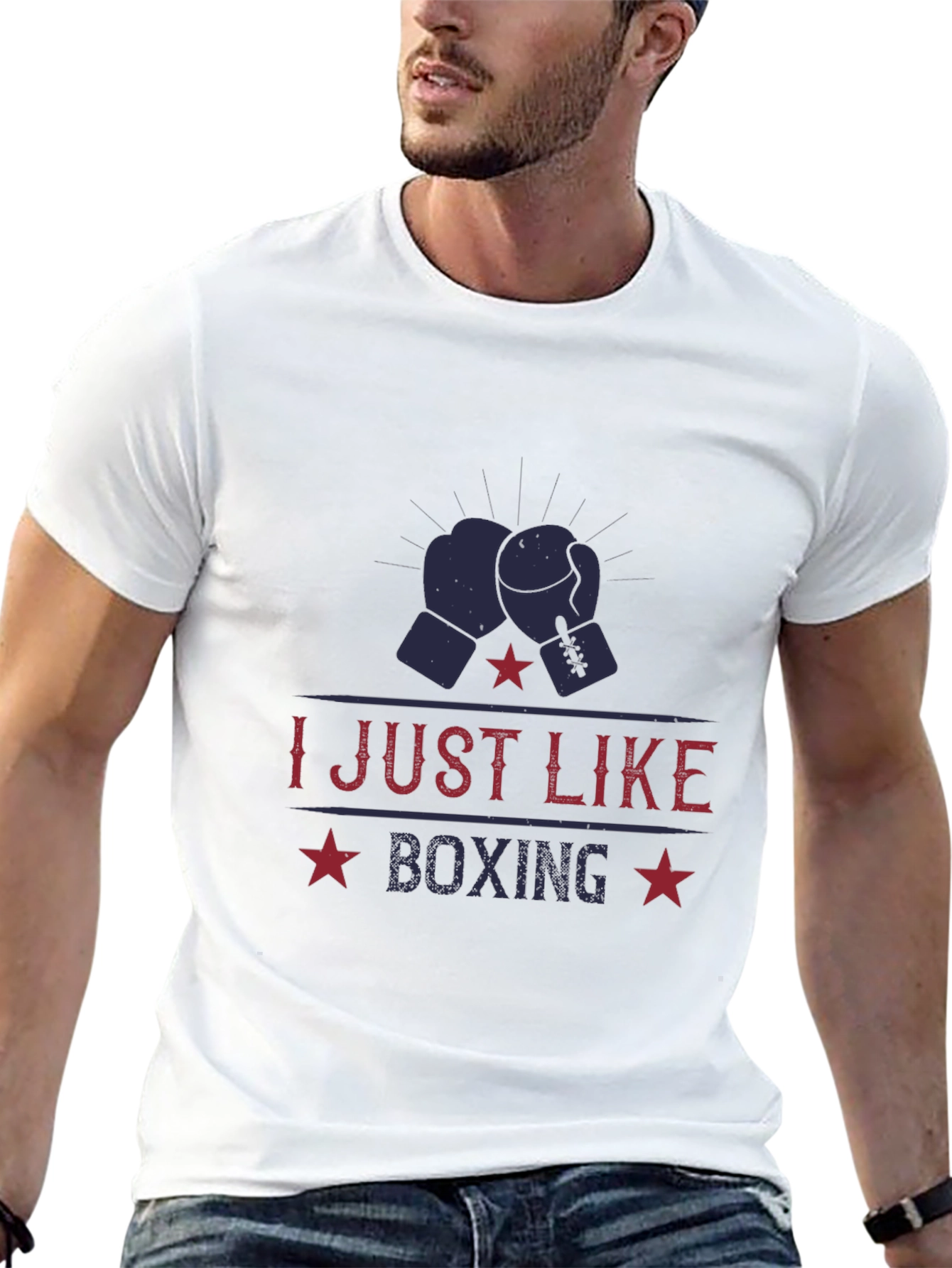 I Just Like Boxing Black T-Shirt