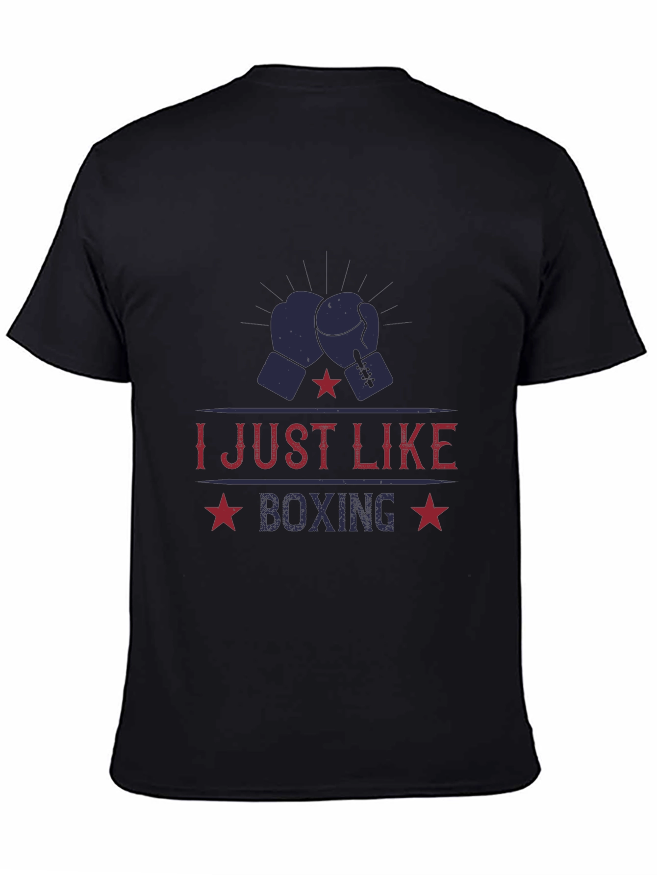 I Just Like Boxing Black T-Shirt