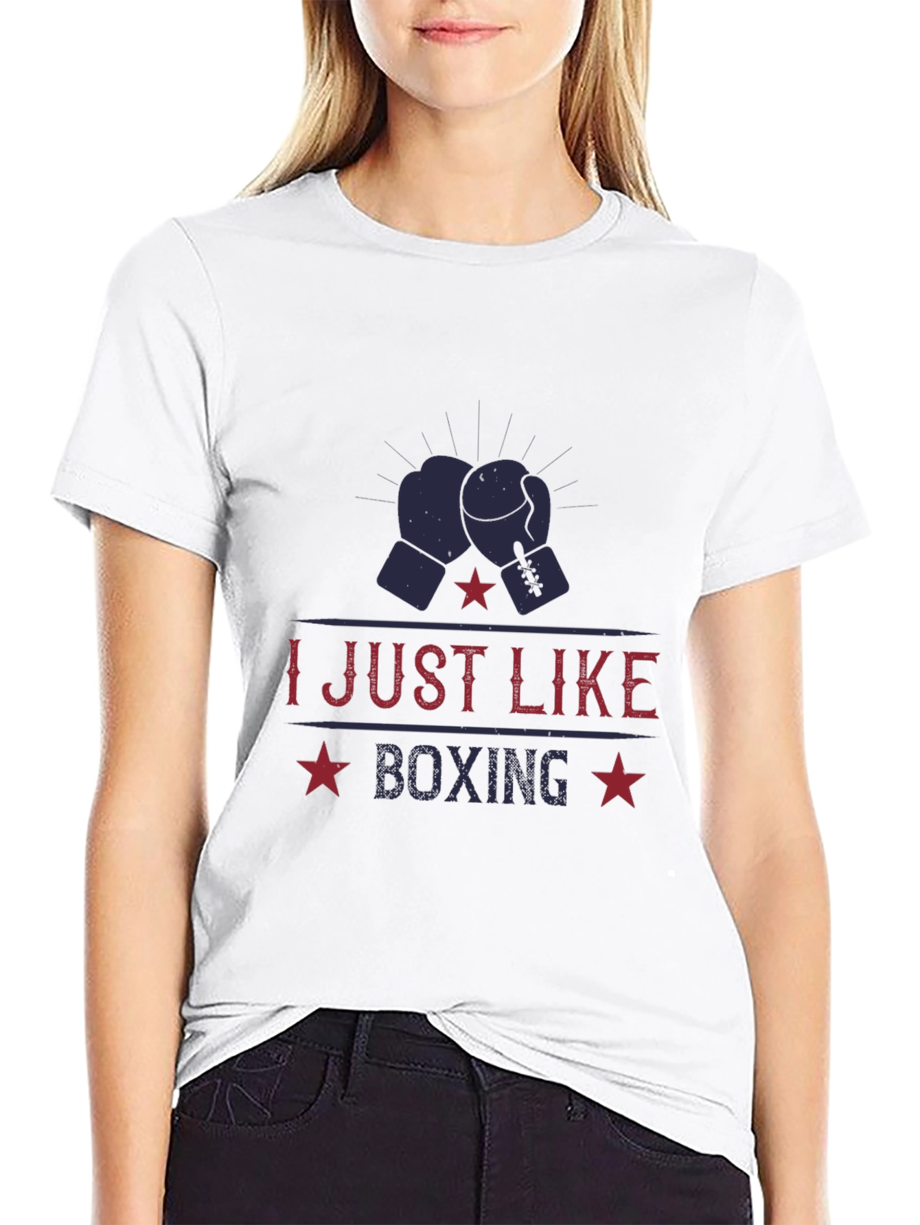 I Just Like Boxing Black T-Shirt