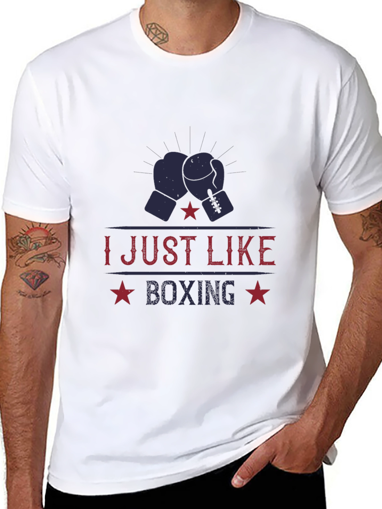 I Just Like Boxing Black T-Shirt