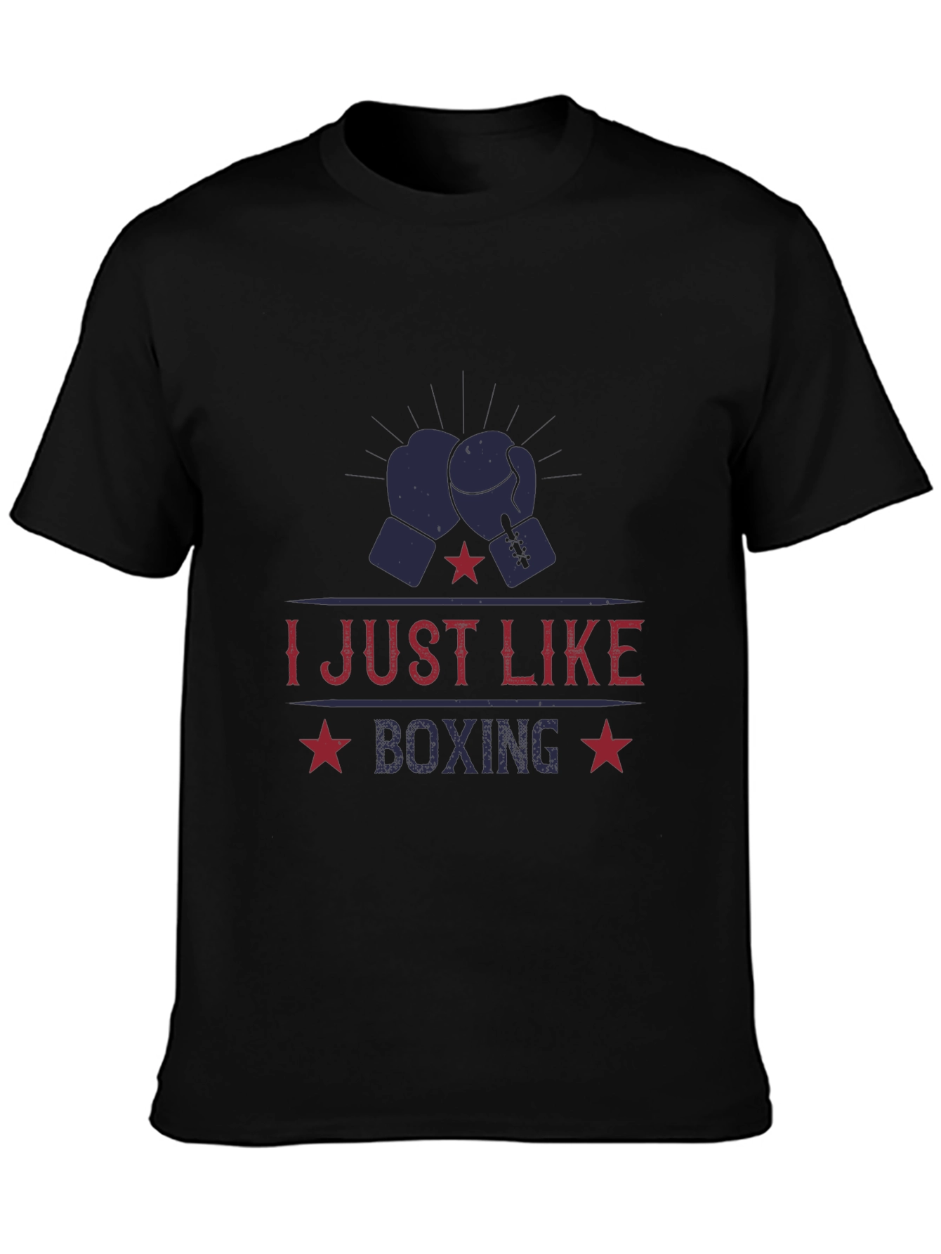 I Just Like Boxing Black T-Shirt