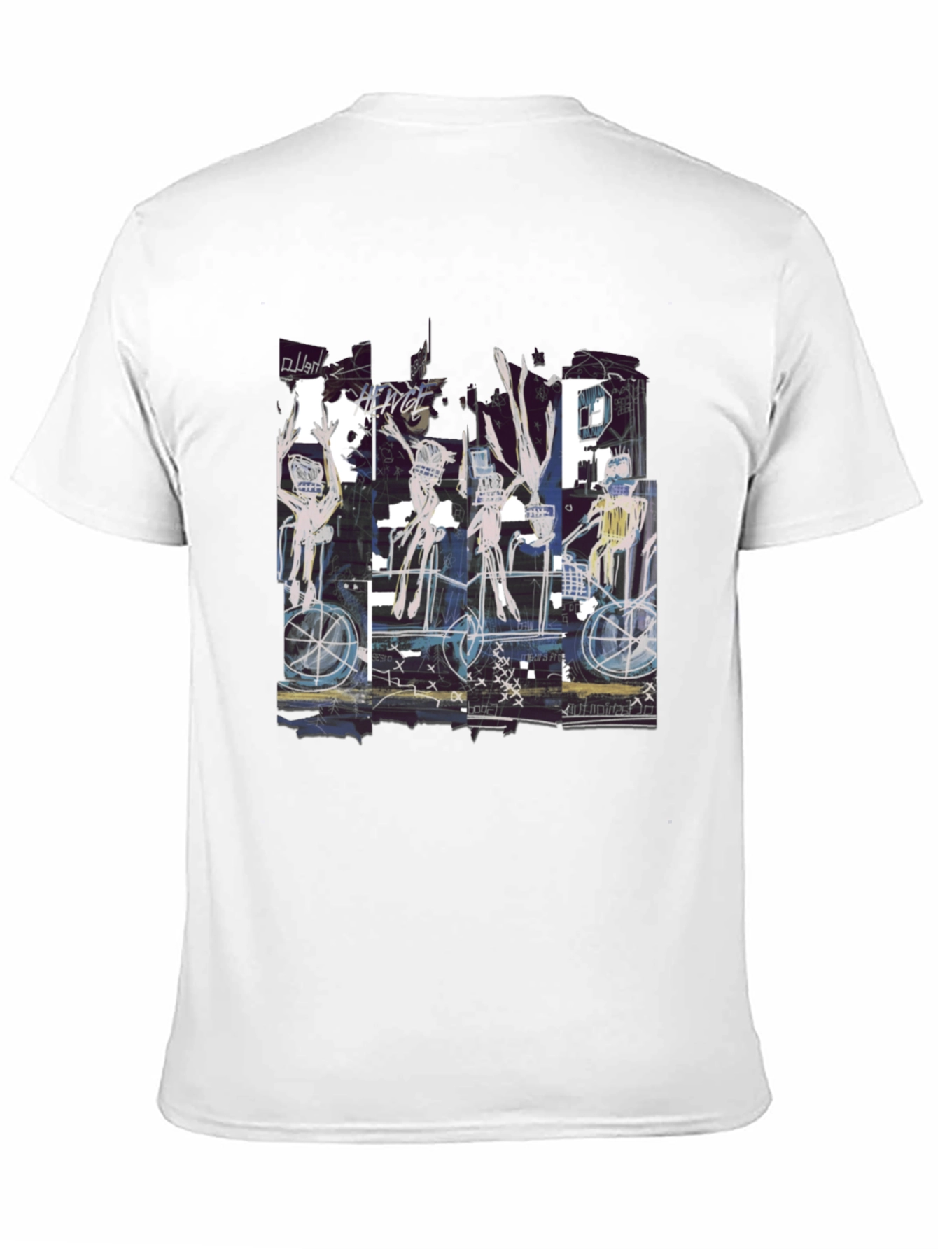 Abstract Art Graphic Print Crew Neck T-Shirt