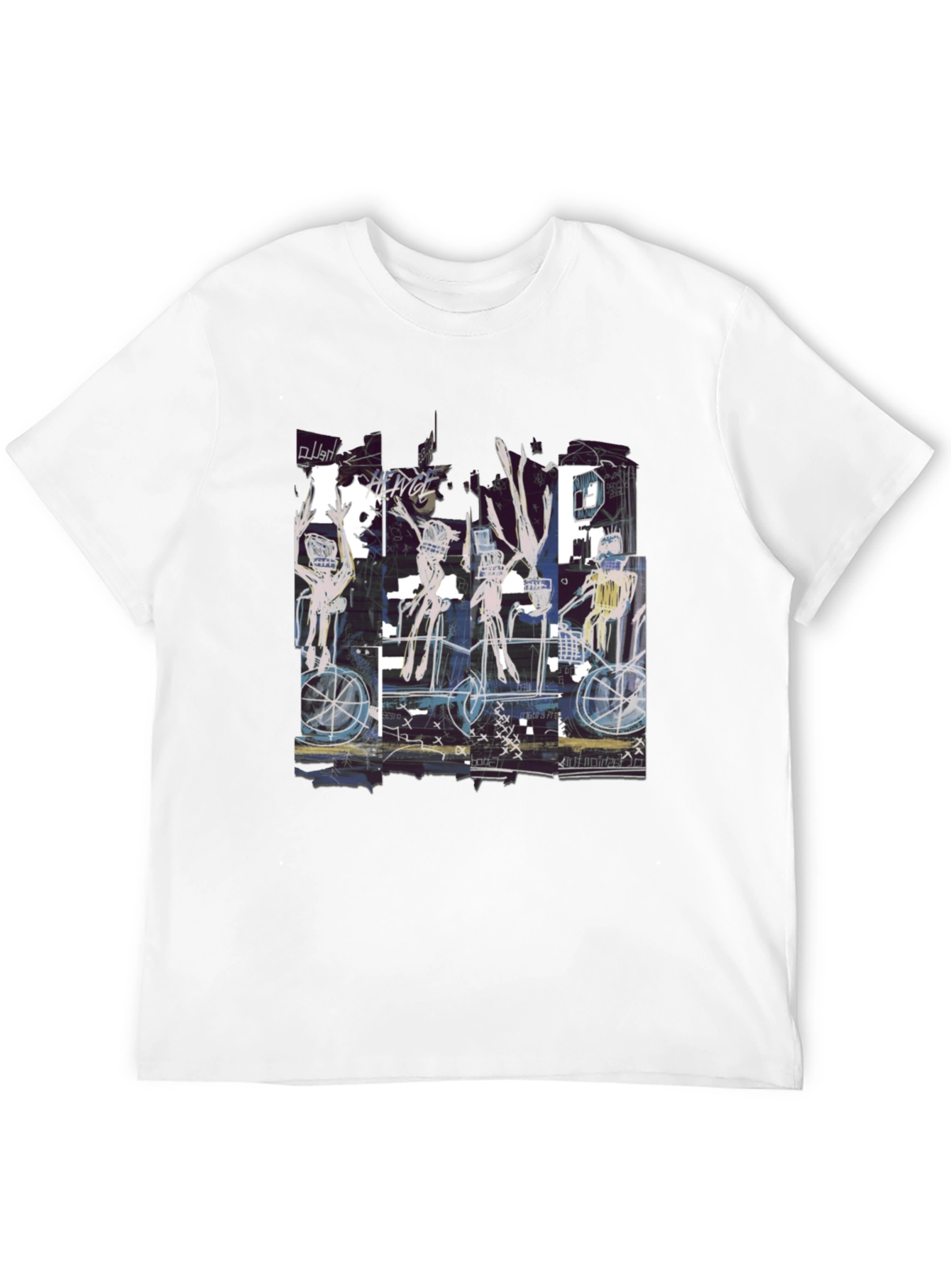 Abstract Art Graphic Print Crew Neck T-Shirt