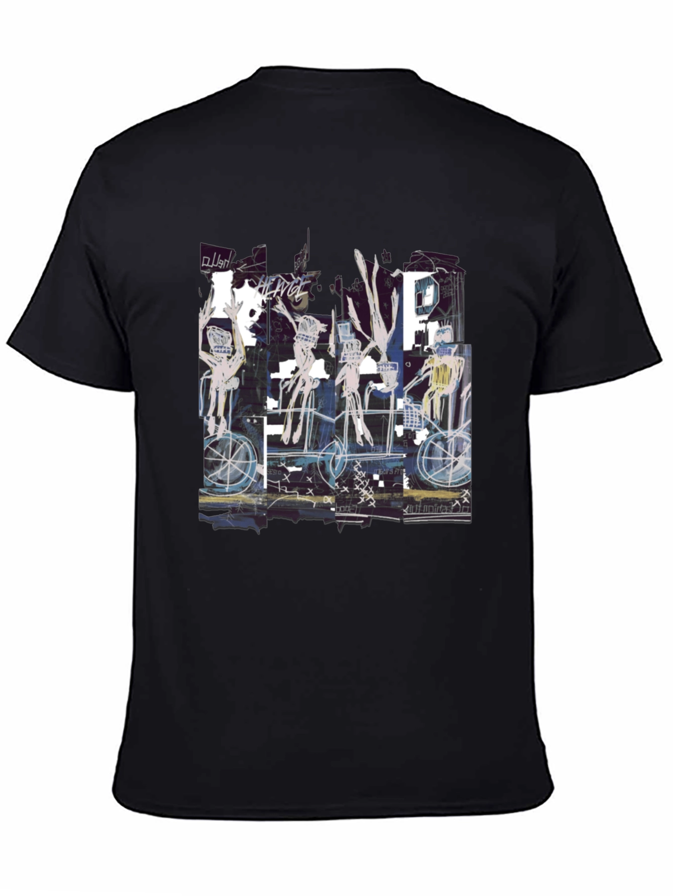 Abstract Art Graphic Print Crew Neck T-Shirt
